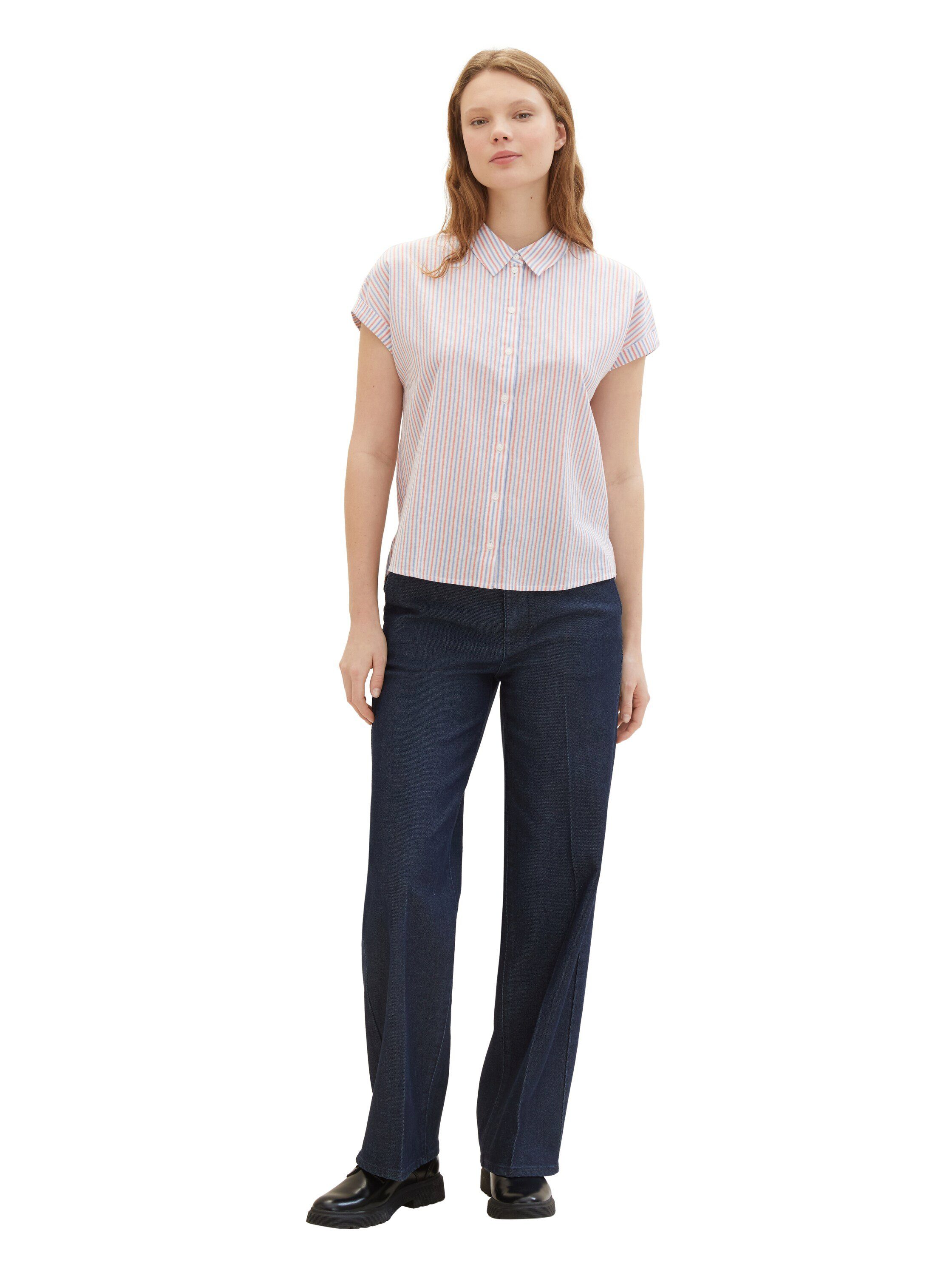 Tom Tailor Denim Blouse met korte mouwen in streep-look