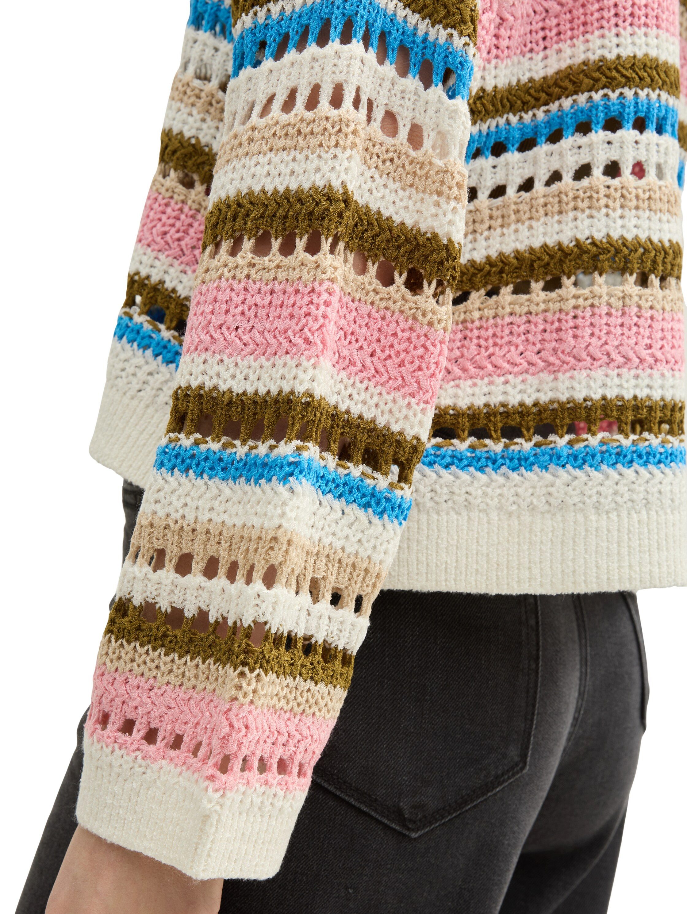 Tom Tailor Denim Cardigan met streepmotief