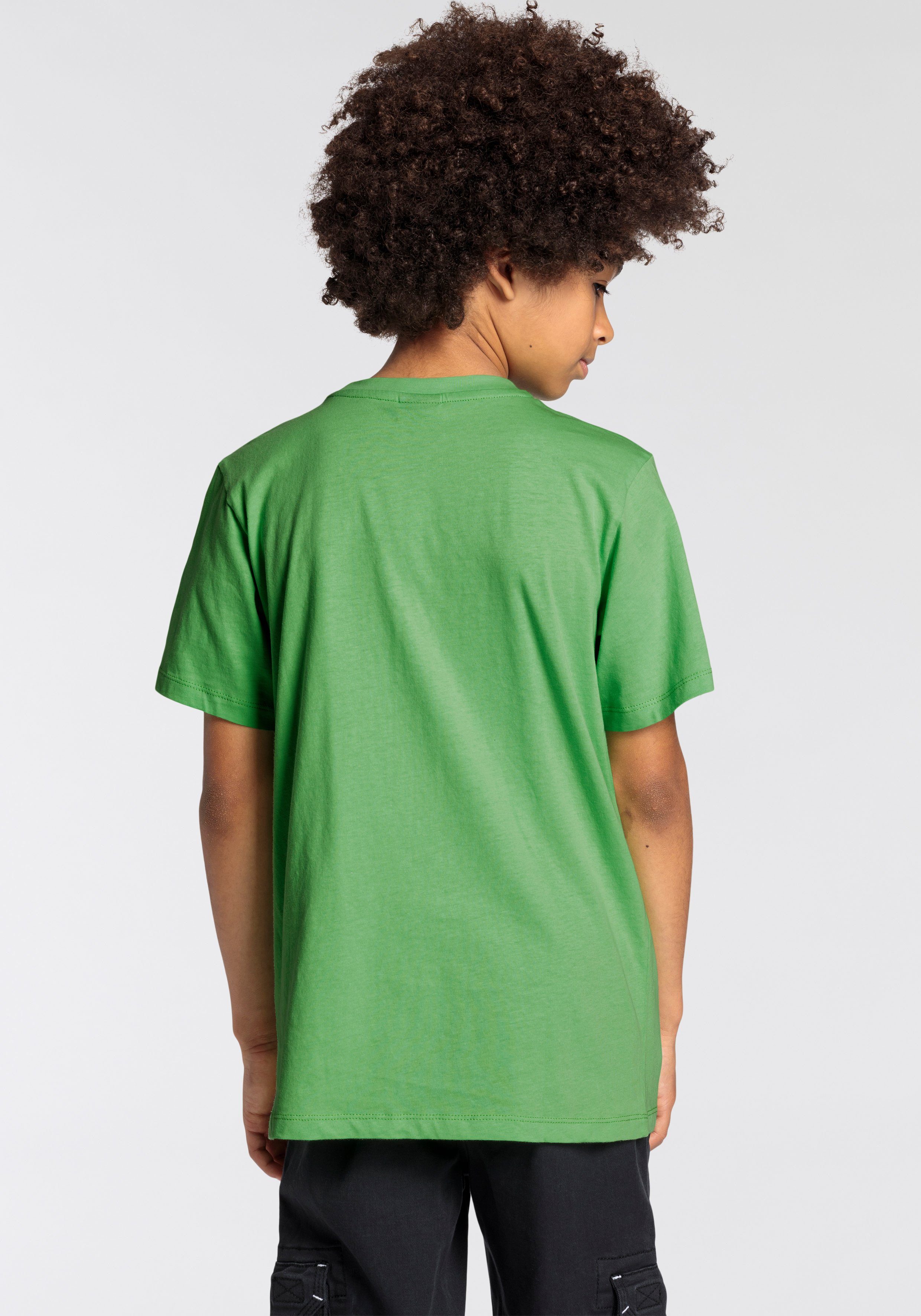KIDSWORLD T-shirt Voor jongens Korte mouwen, basic pasvorm, met stijlvolle print, ronde hals