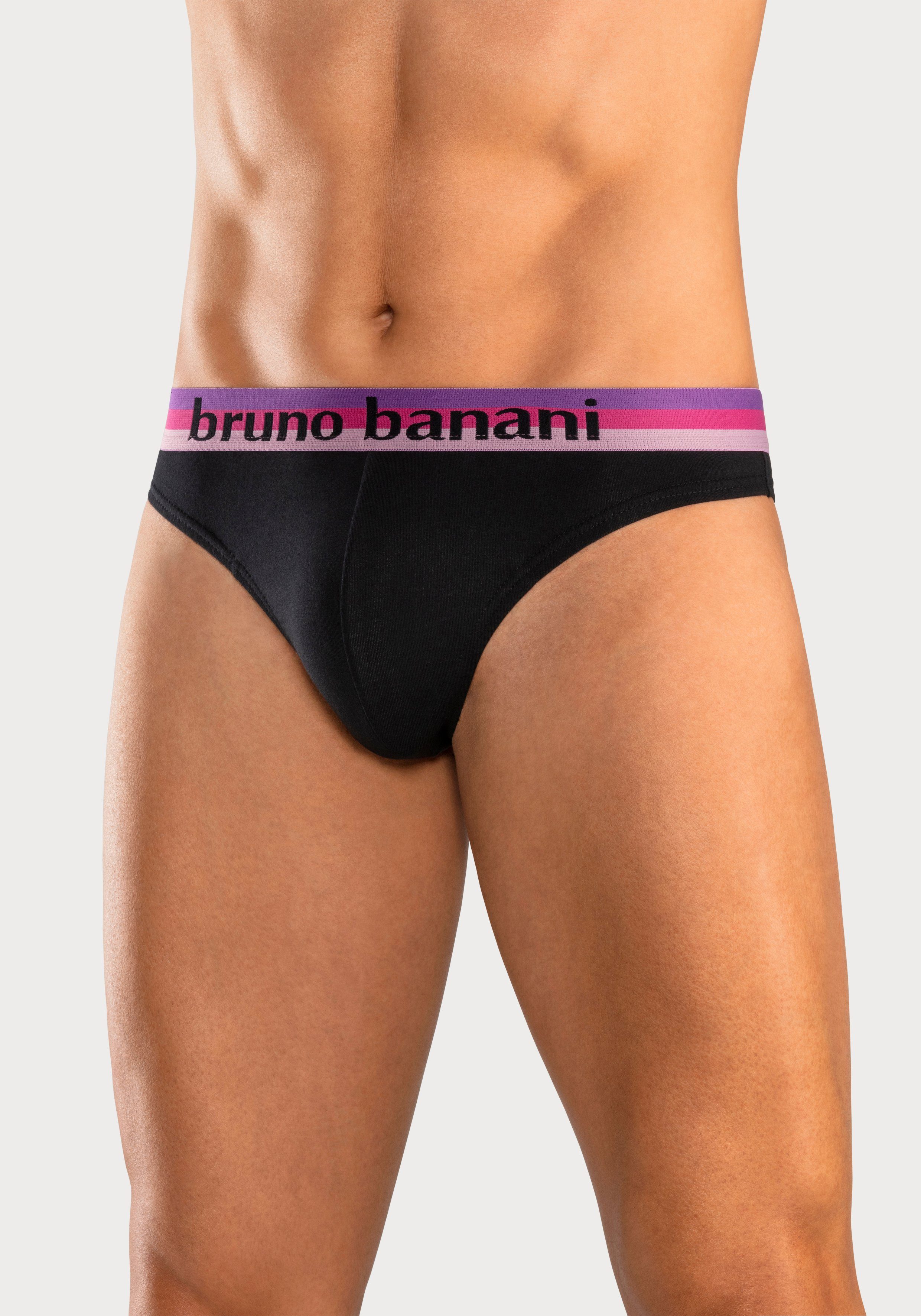 Bruno Banani String met gestreepte logoweefband (set, 5 stuks)