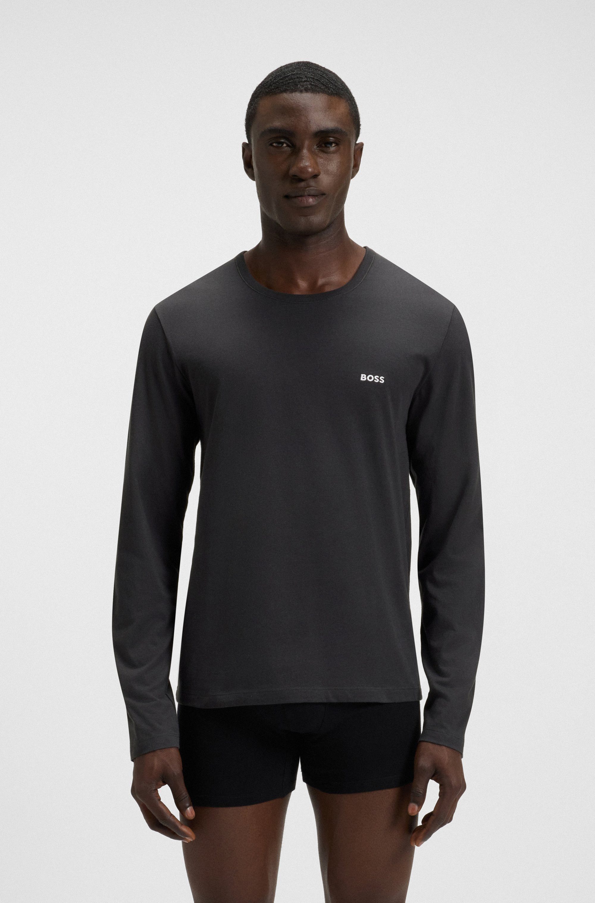 BOSS Shirt met lange mouwen Longsleeve-Shirt R-Neck Classic COTTON 3pcs/pack (3-delig)
