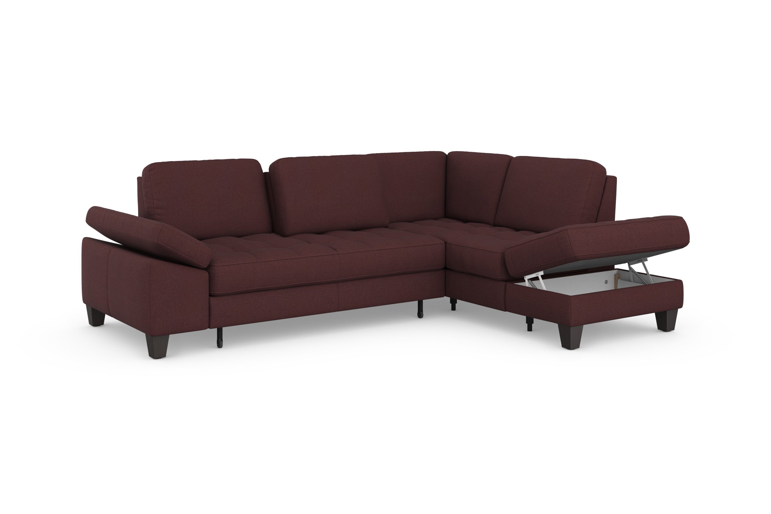 sit&more Hoekbank Westham L-vorm met ottomane, met of zonder slaapfunctie, bedkist, verstelling