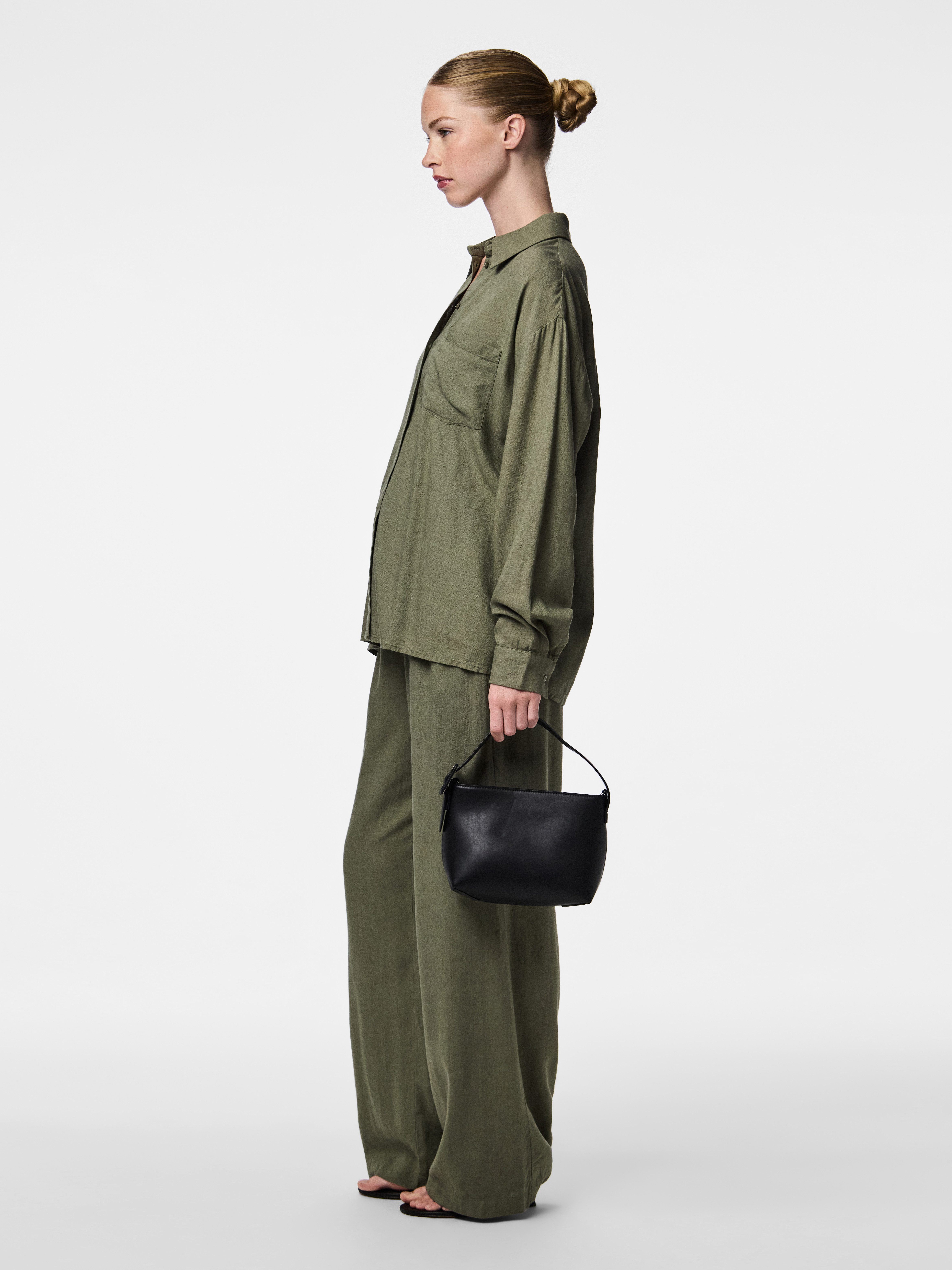 pieces Overhemdblouse PCPIA LS LOOSE SHIRT WVN NOOS
