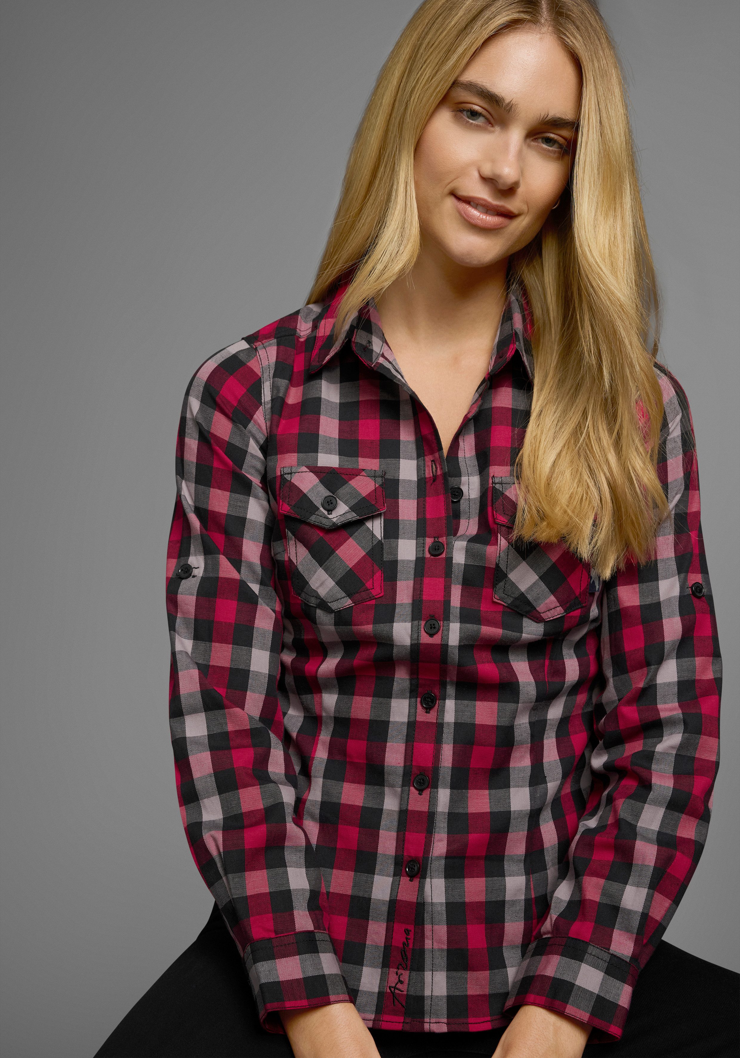 Arizona Geruite blouse Casual houthakkers-look
