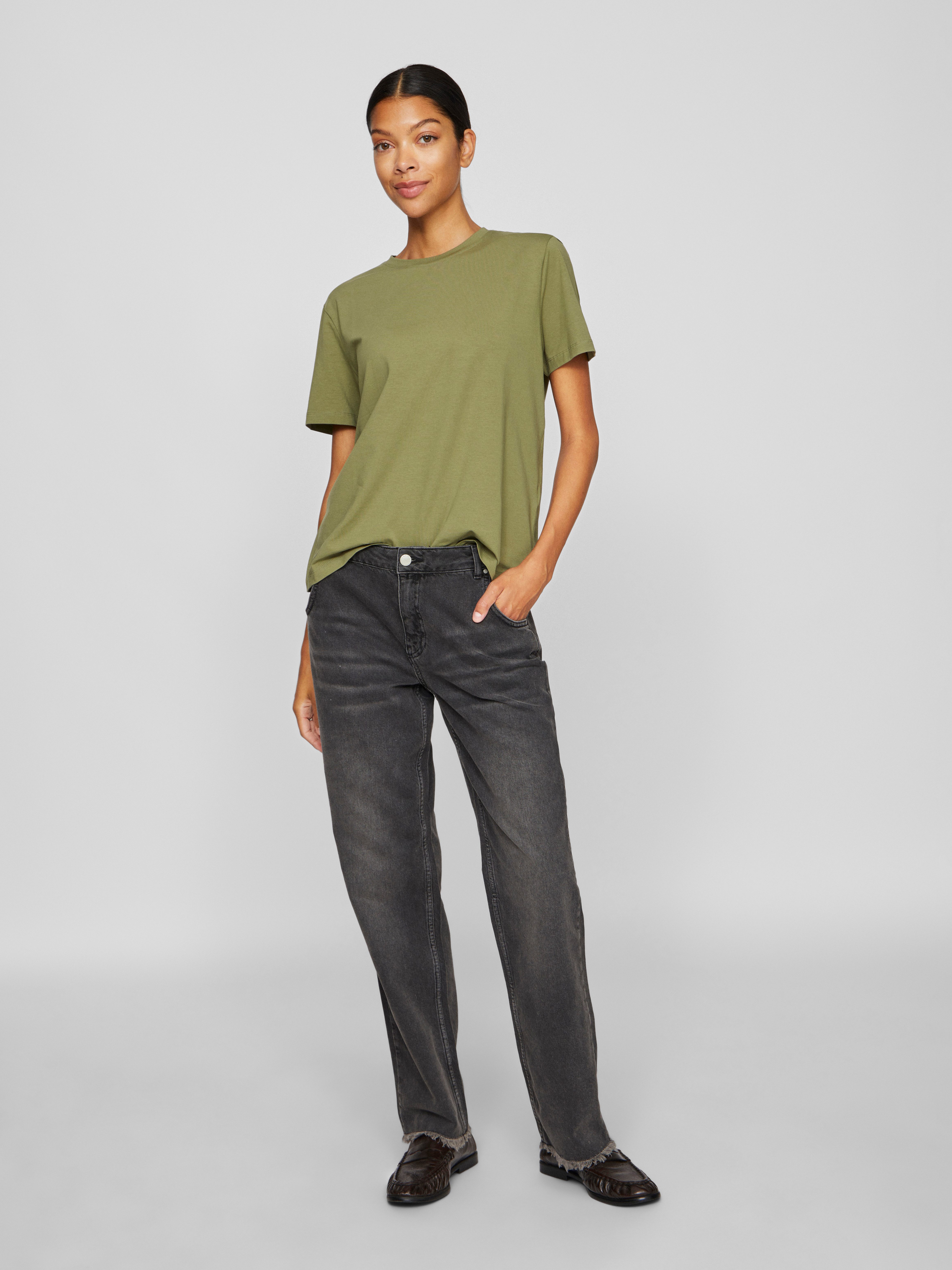 Vila Shirt met korte mouwen VINORA S/S T-SHIRT - NOOS