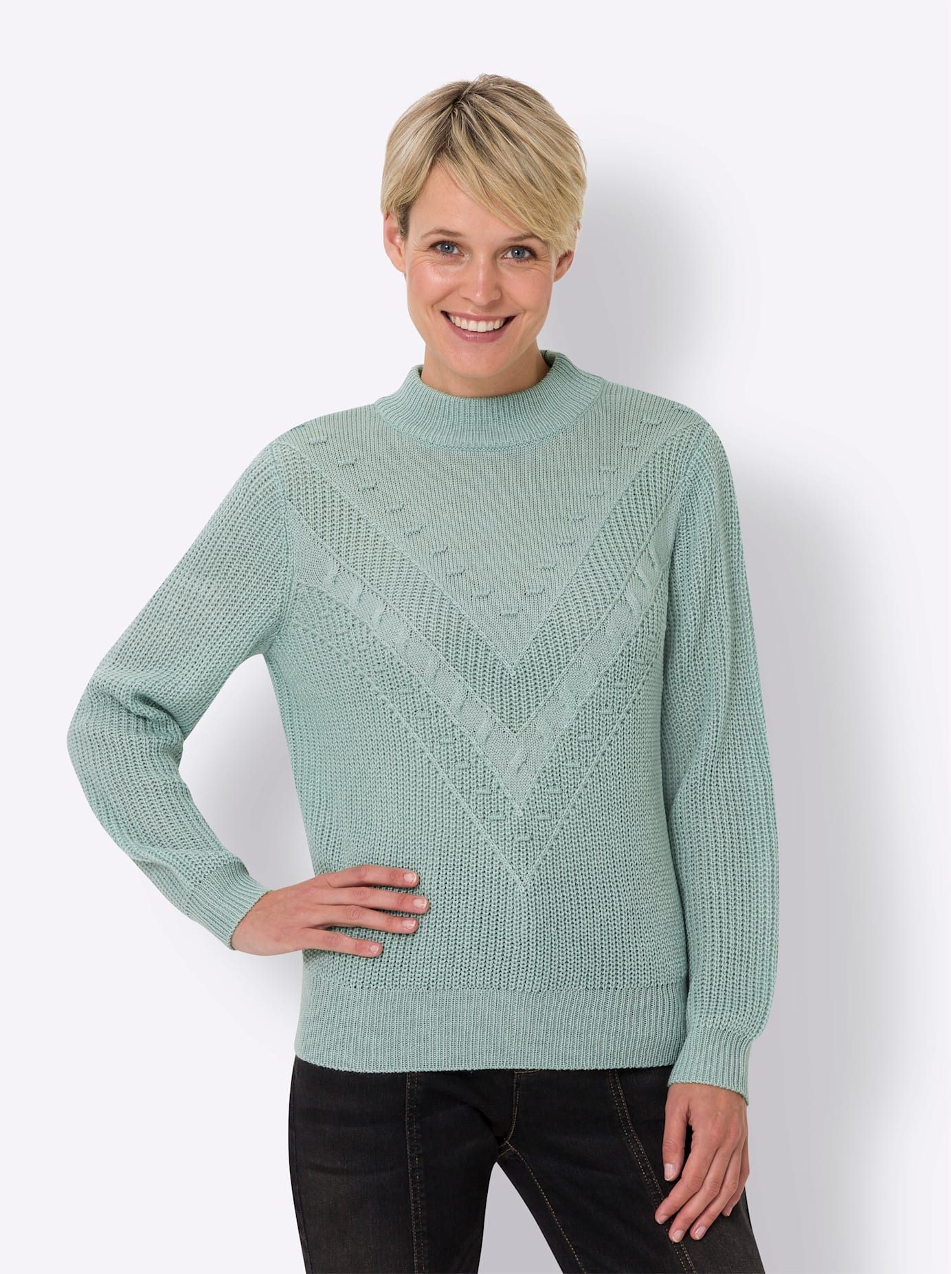 Classic Basics Trui met staande kraag Trui met lange mouwen