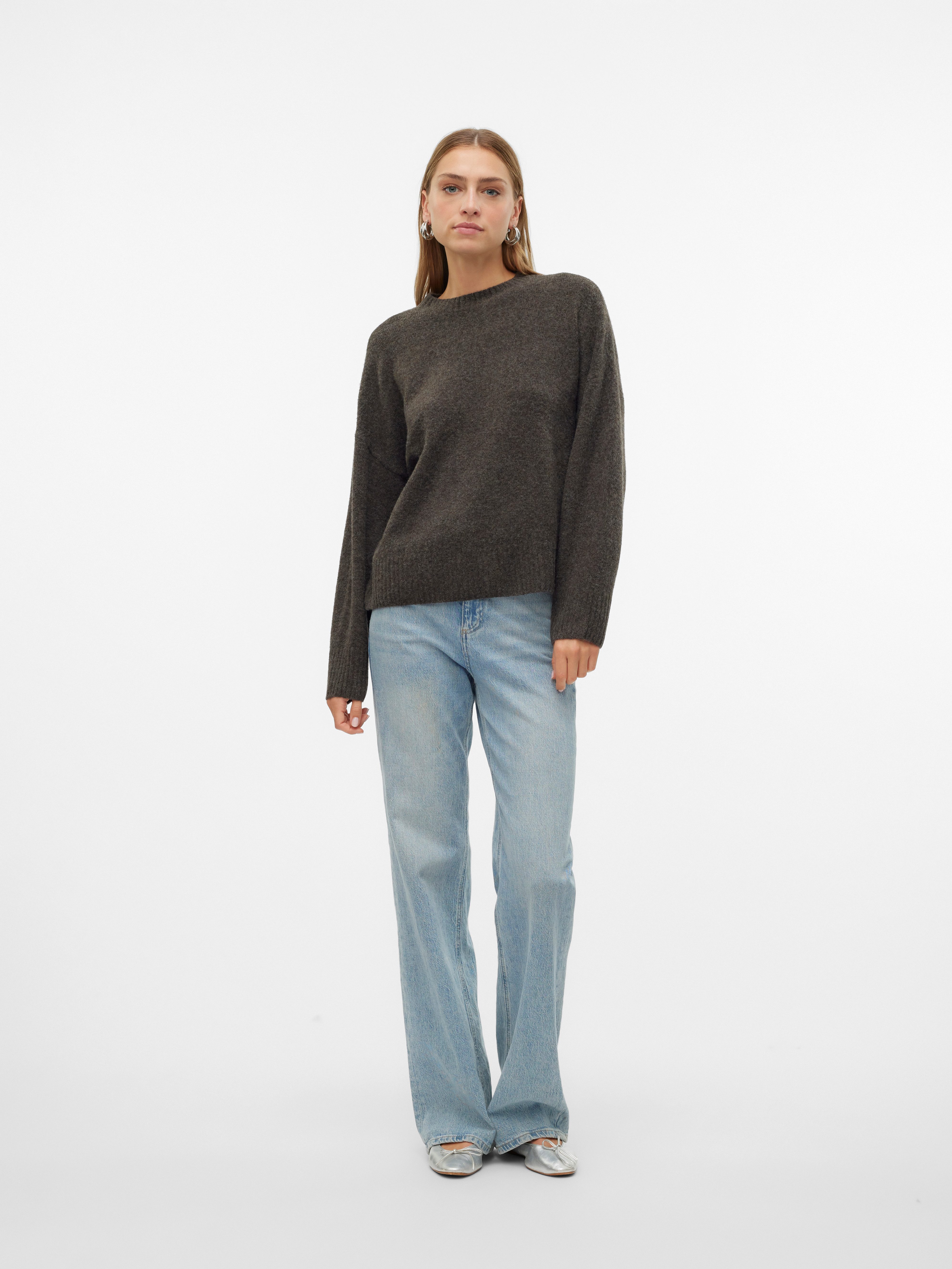 Vero Moda Gebreide trui VMBOOM LS O-NECK PULLOVER GA NOOS