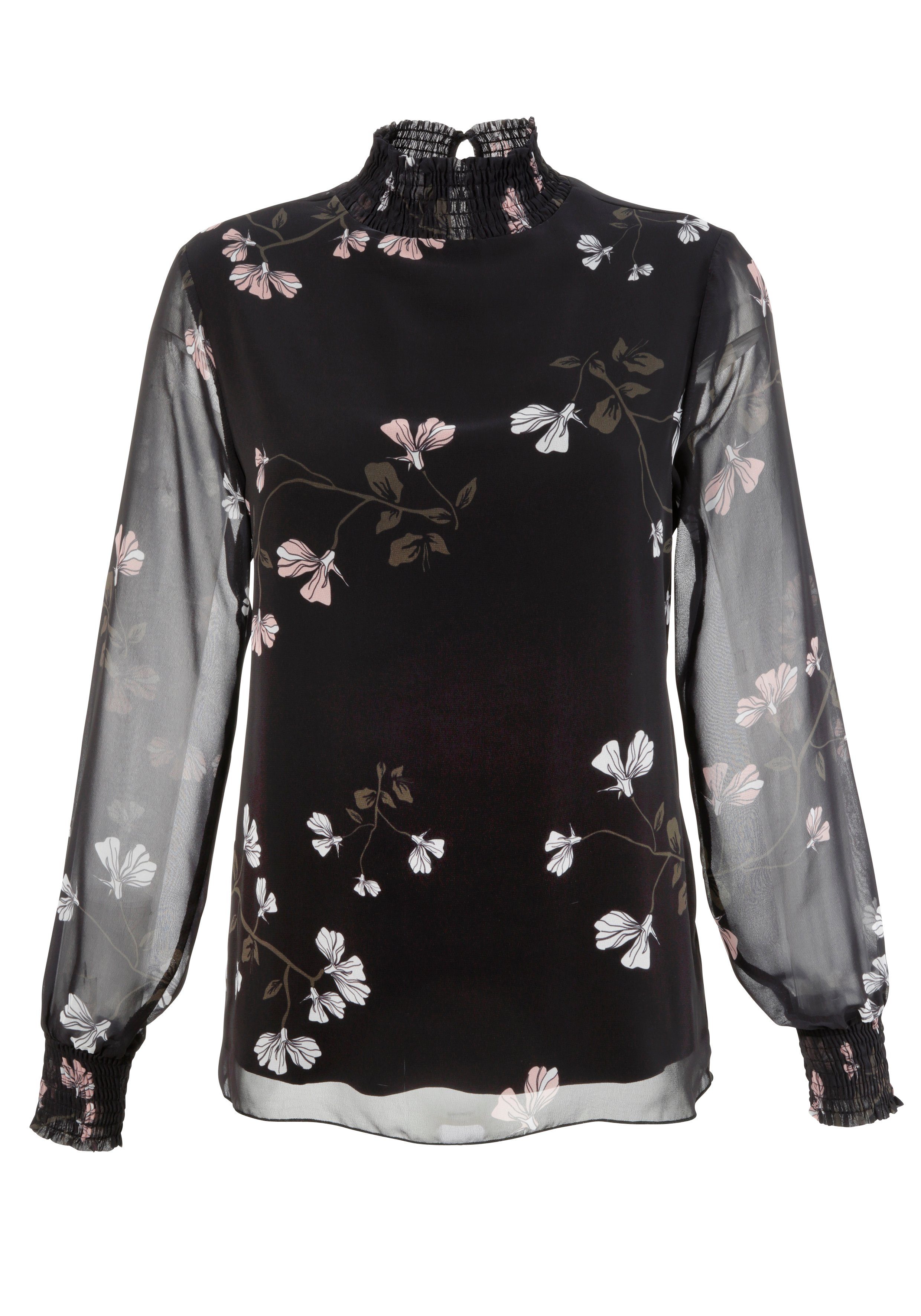 Aniston SELECTED Blouse zonder sluiting met smokinzetten