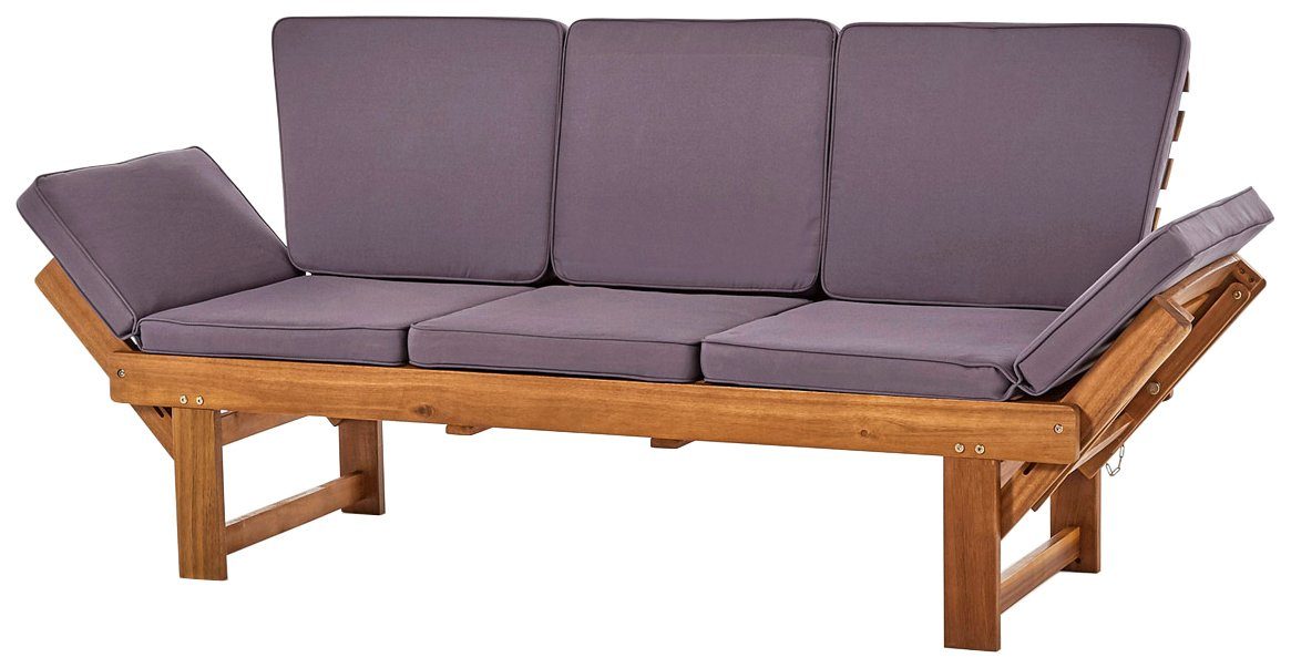 my Flair Tuin loungebank Rügen met uitklapbare tafel en variabele armleuningen