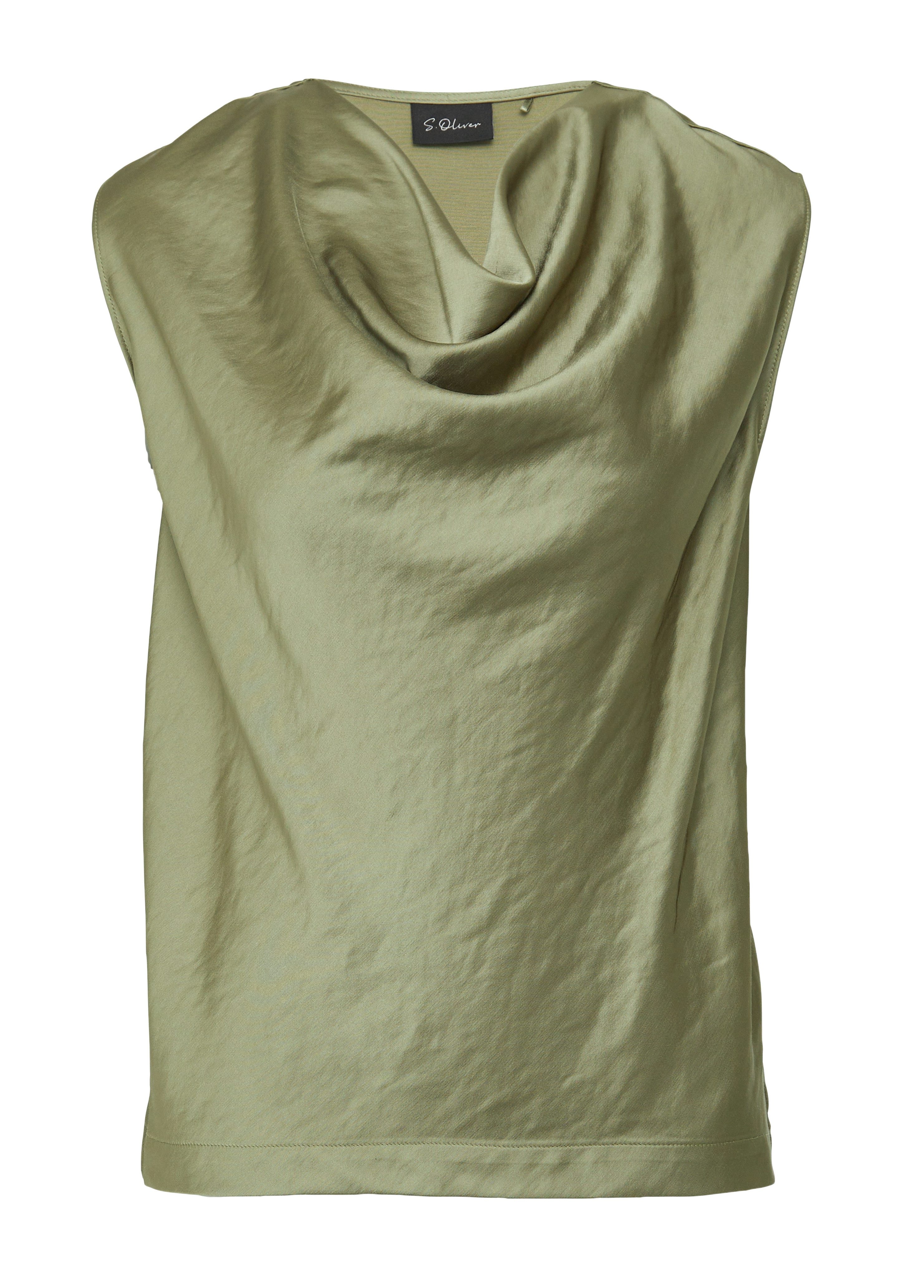 s.Oliver BLACK LABEL Shirttop met watervalkraag