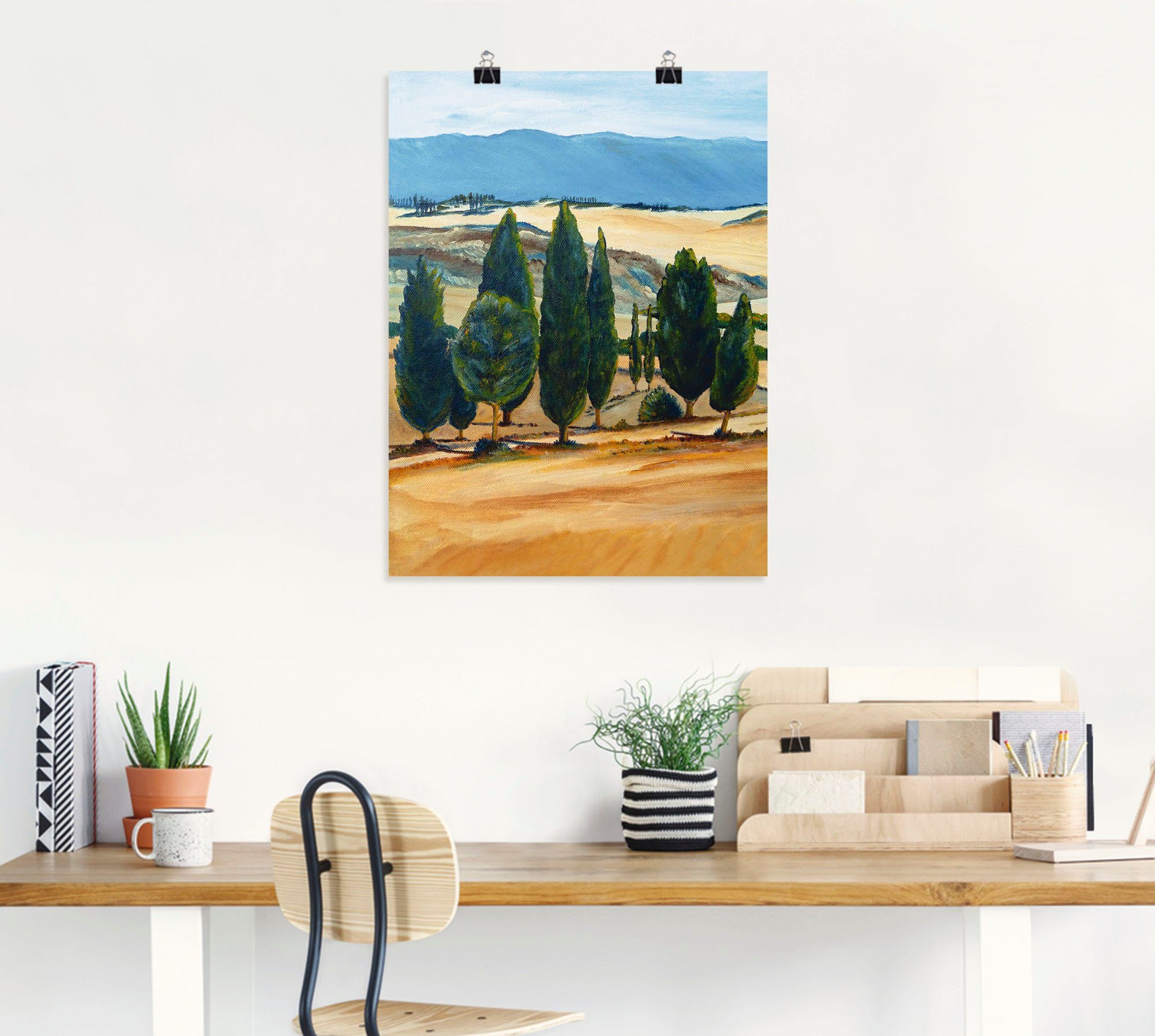 Artland Artprint Zomer in de Toscane (detail links) als artprint van aluminium, artprint op linnen, muursticker of poster in verschillende maten