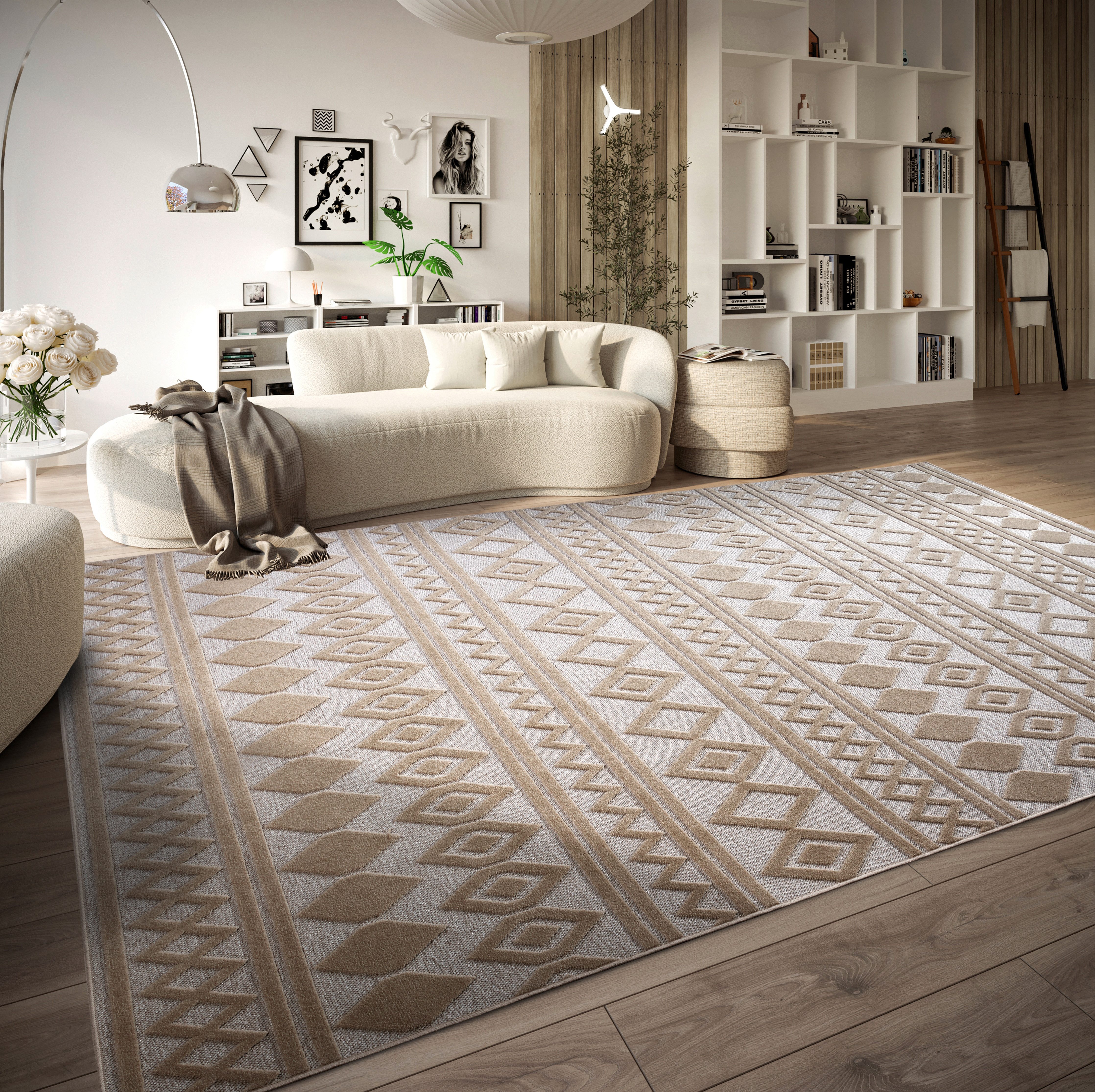 Villeroy & Boch Vloerkleed Catherine Duurzaam, woonkamer, slaapkamer, modern, hoog-laag effect, gang