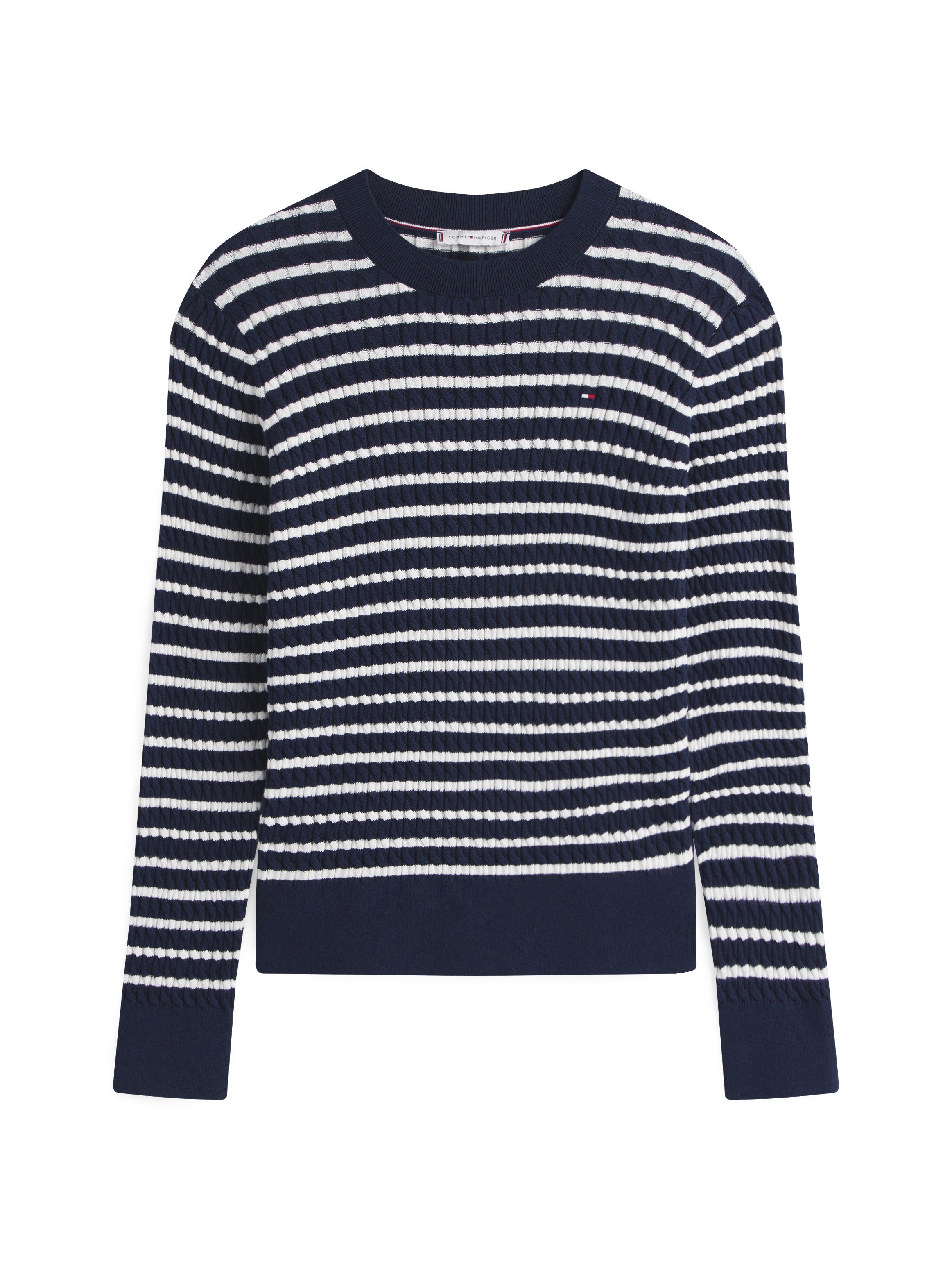 Tommy Hilfiger Trui met ronde hals CO CABLE C-NK LS SWEATER