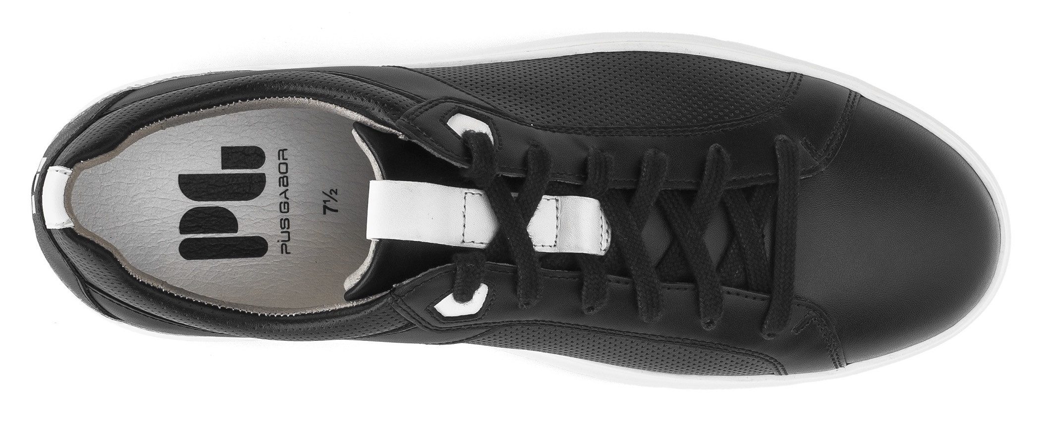 Pius Gabor Plateausneakers , vrijetijdsschoen, lage schoen, veterschoen met perforatie, breedte g