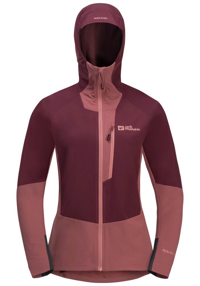 Jack Wolfskin Softshell-jack ALPSPITZE HOODY W