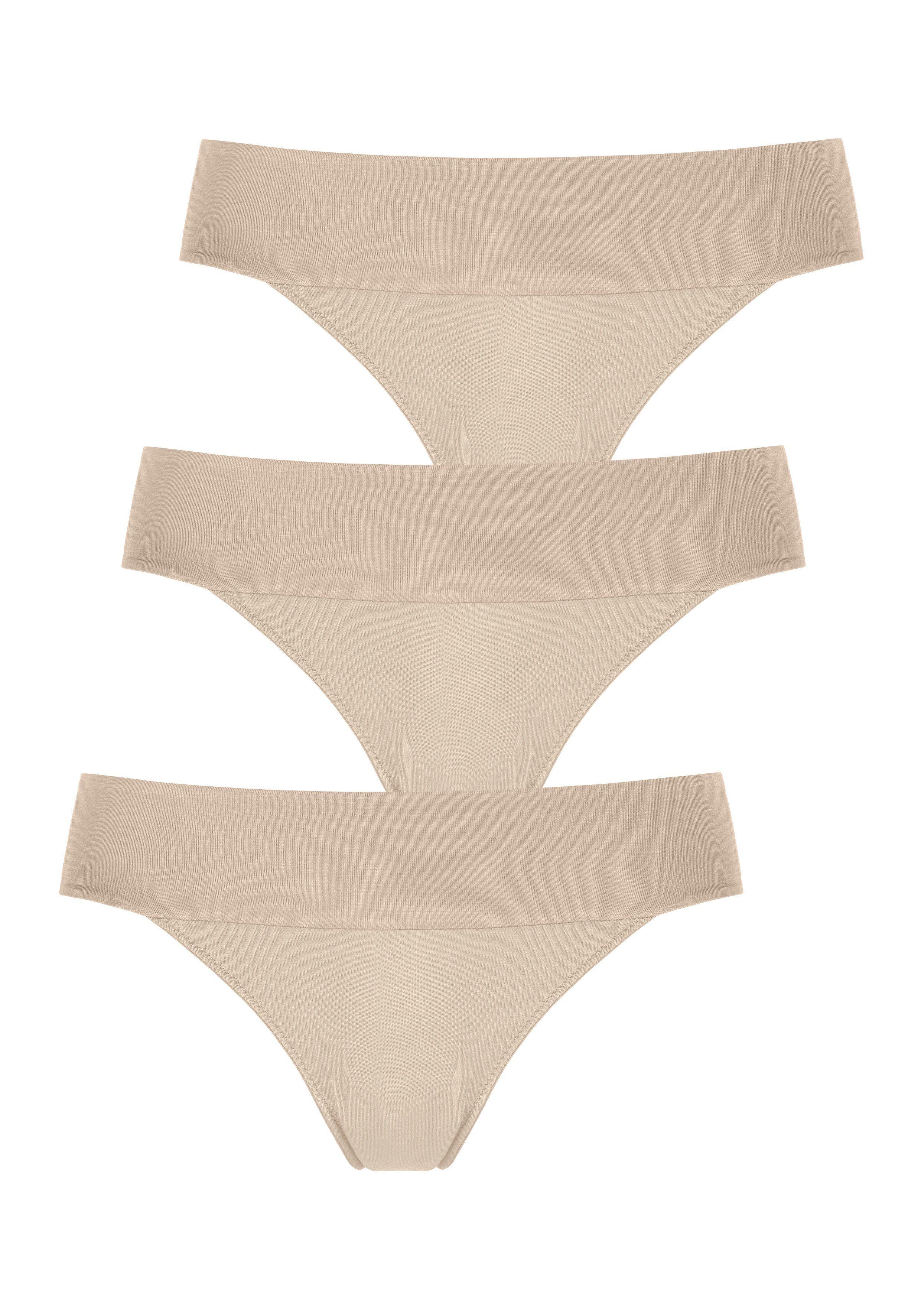 Lascana String met bijzonder comfortabele boorden (set, 3 stuks)