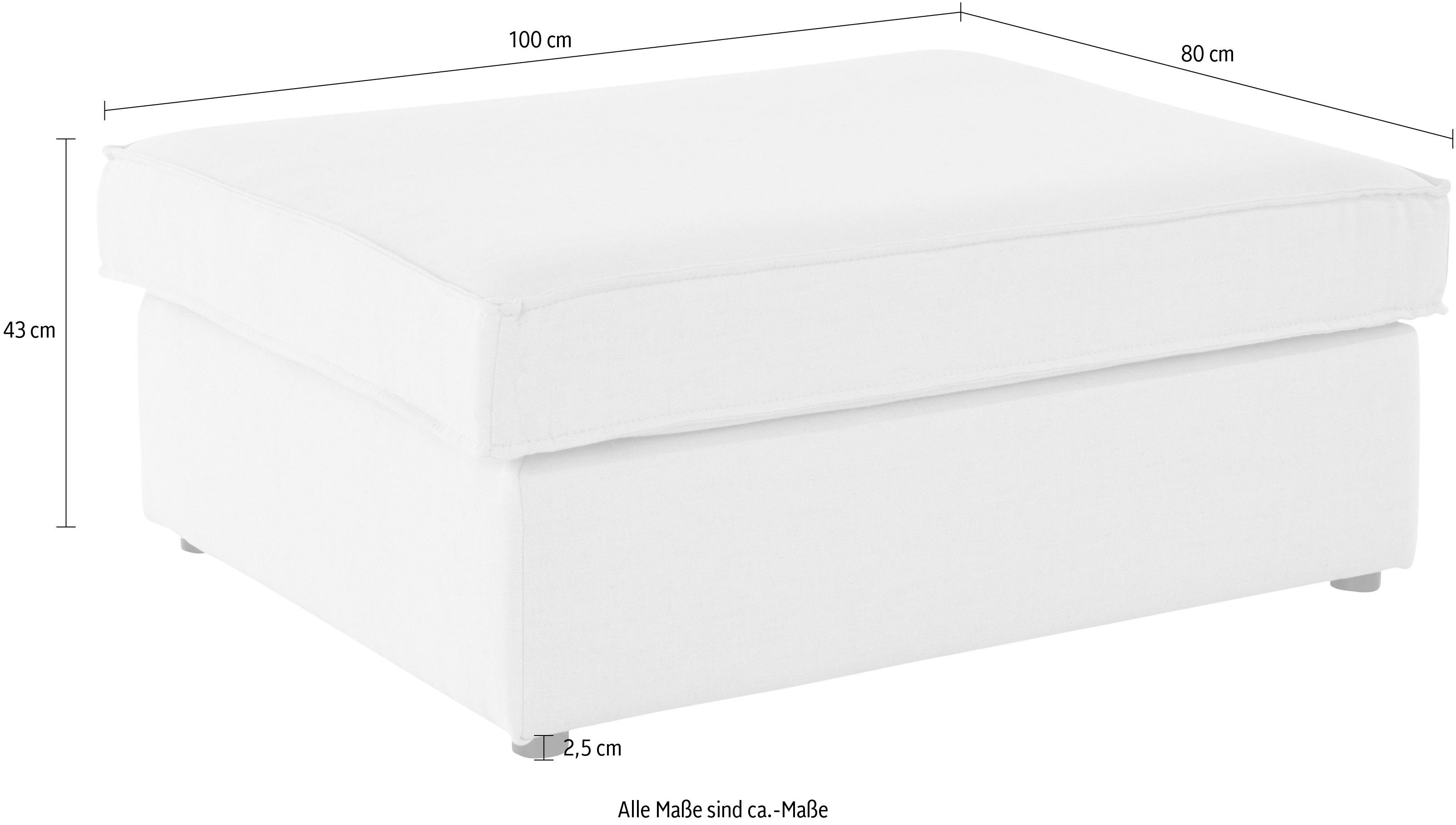 RAUM.ID Hocker Florid afzonderlijk plaatsbaar of als deel van een modulaire bank, ook in cord