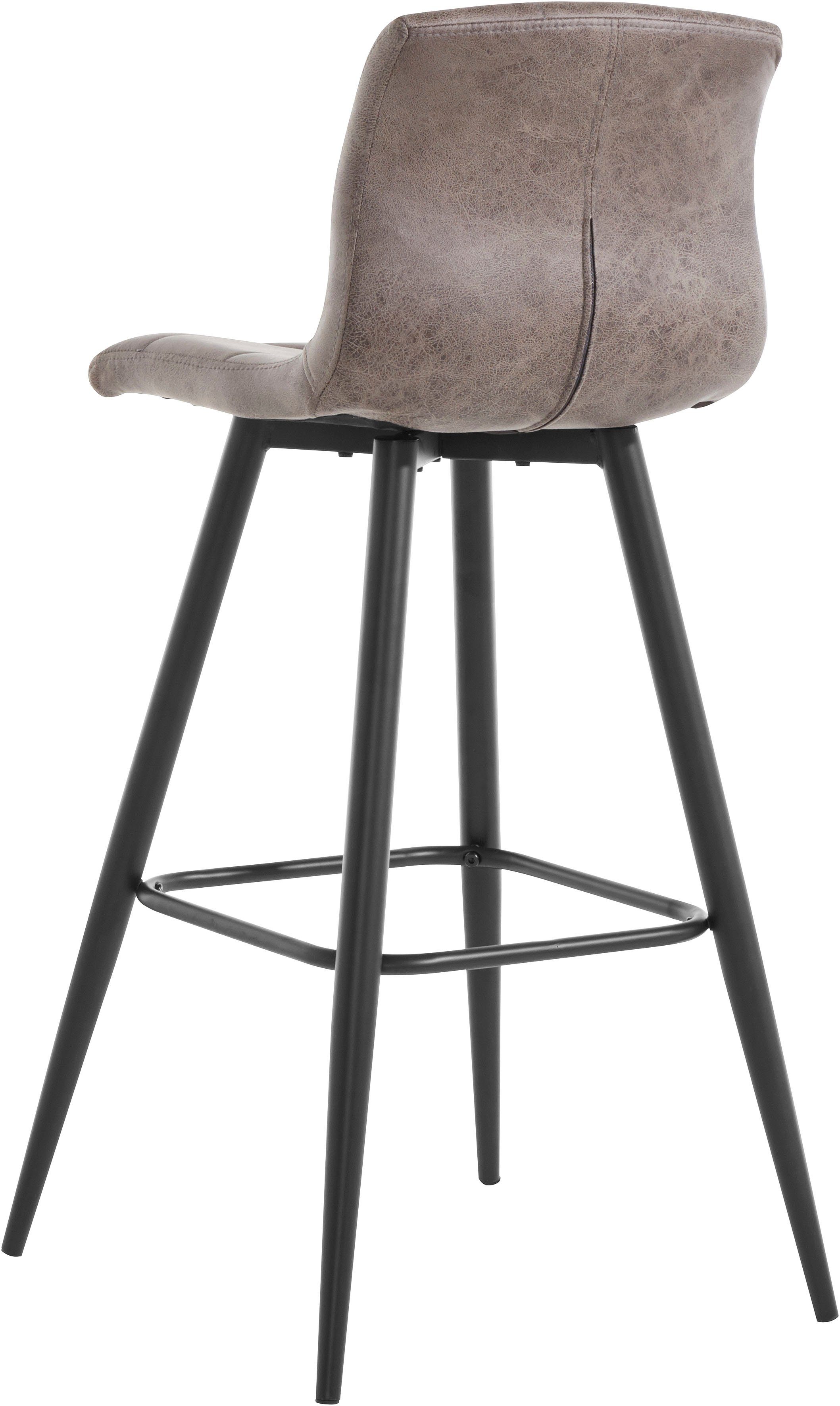 Homexperts Barkruk Sarah , overtrekstof van microvezel vintage of weefstof, met voetreling (set)