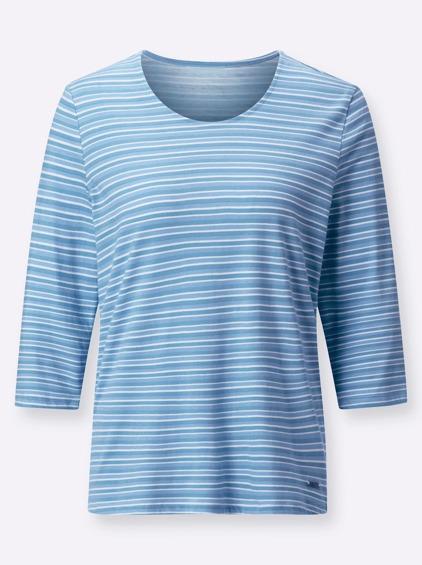 Casual Looks Shirt met 3 4-mouwen Gestreept shirt (1-delig)