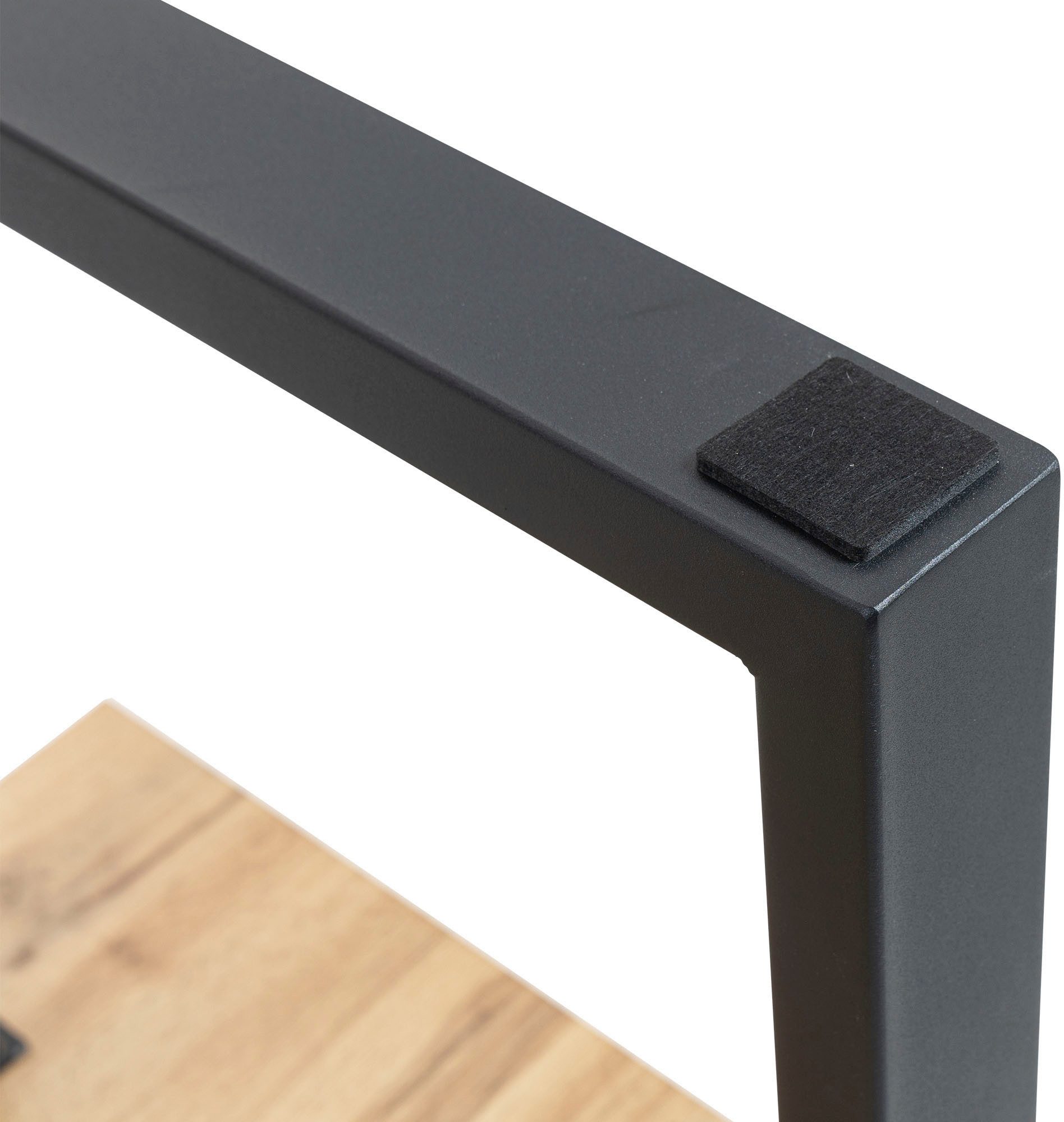 Duo Collection Tafel met hout Tafel Thea Massief beugelonderstel van metaal, draagvermogen tot 100 kg