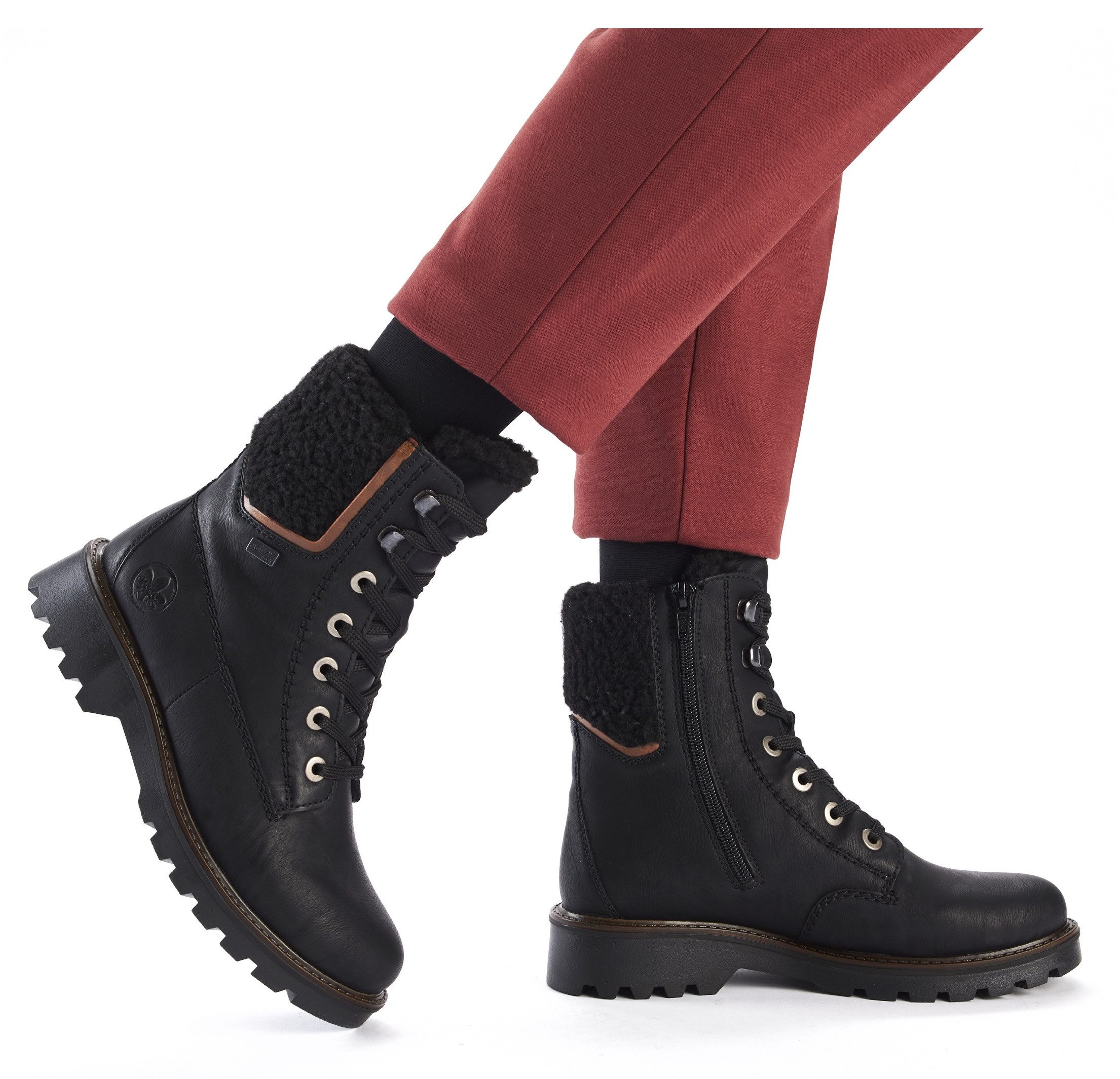 Rieker Winterlaarsjes , veterschoenen, winterlaarzen met waterafstotende riekertex-membraan