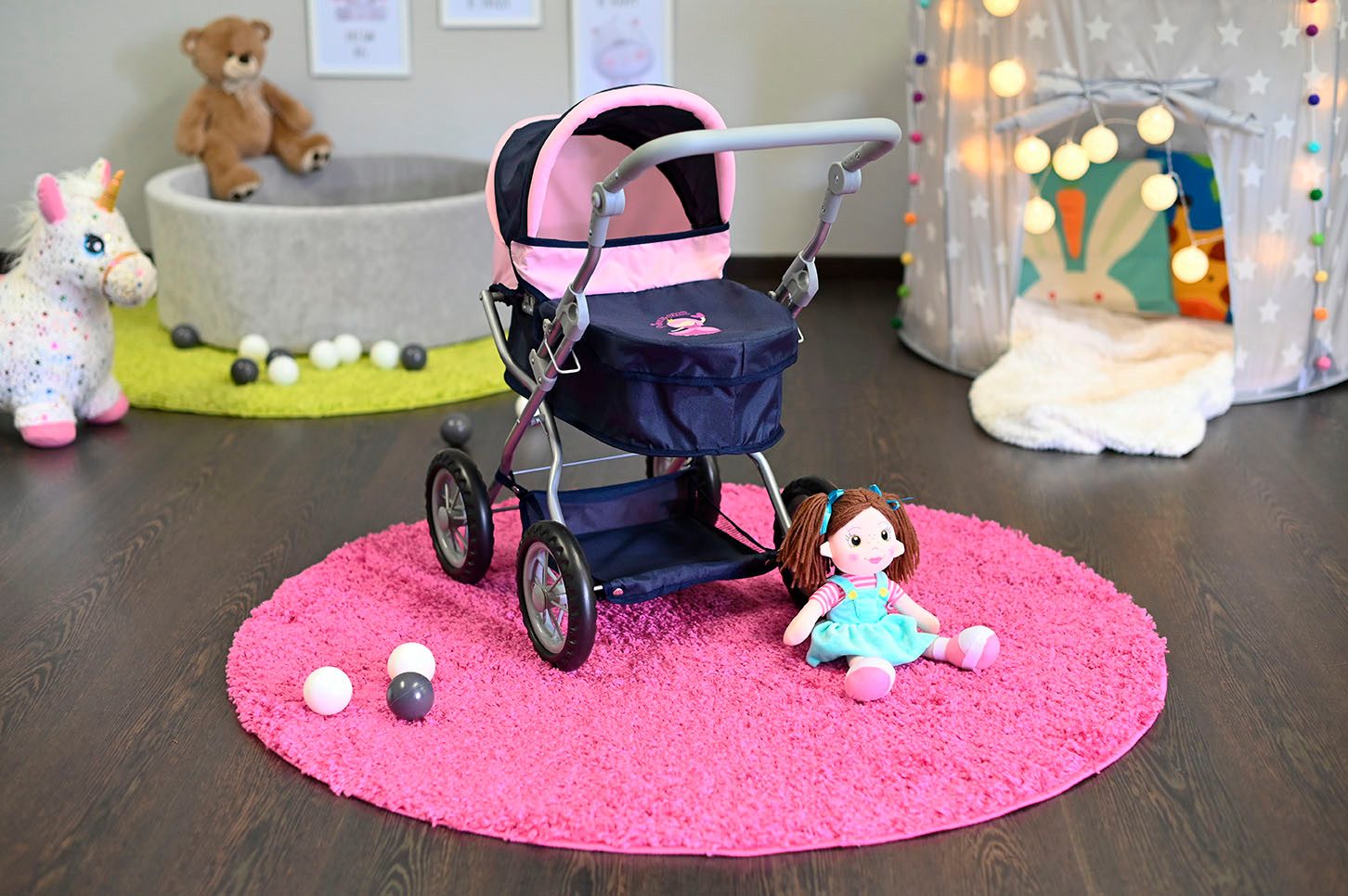 Knorrtoys® Poppenwagen First - princess blue