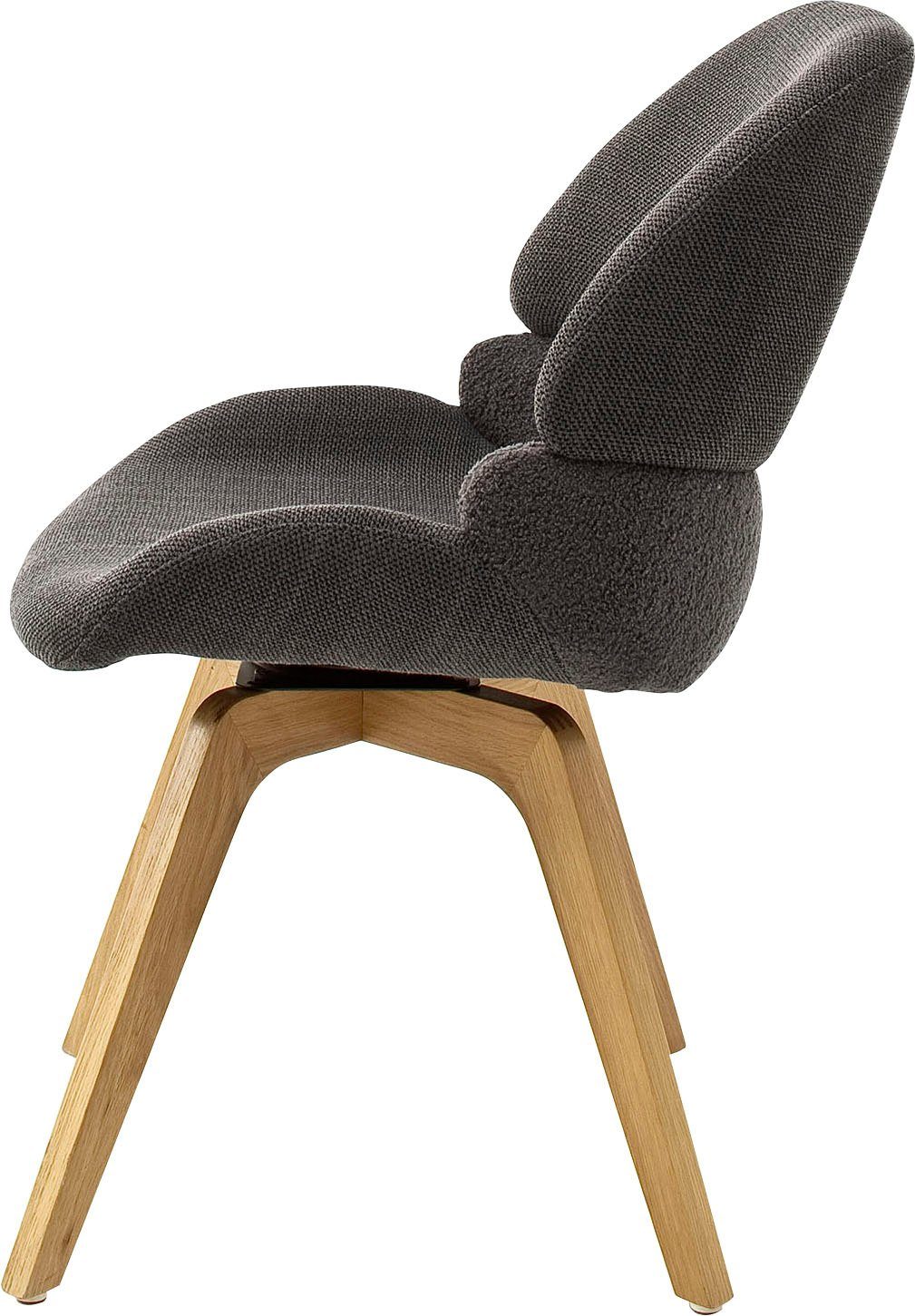 MCA furniture Eetkamerstoel Henderson 180° draaibaar met nivellering, met fijnpolige garnering, tot 120 kg (set, 2 stuks)
