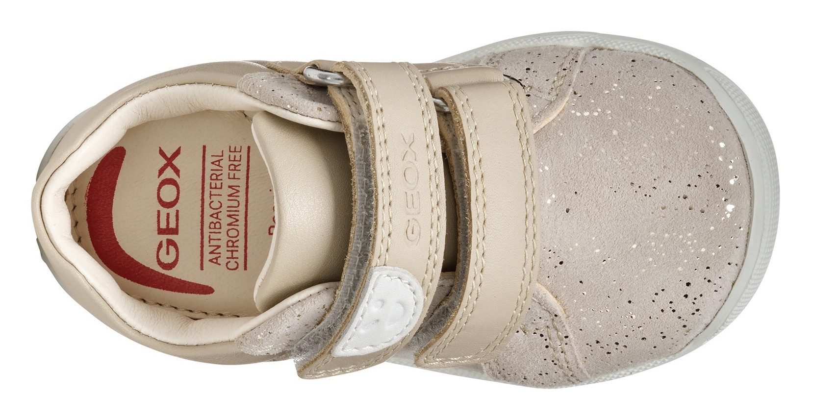 Geox Babyschoentjes B MACCHIA GIRL , glitter schoen, babyschoen, klittenbandschoen met fijne glitter
