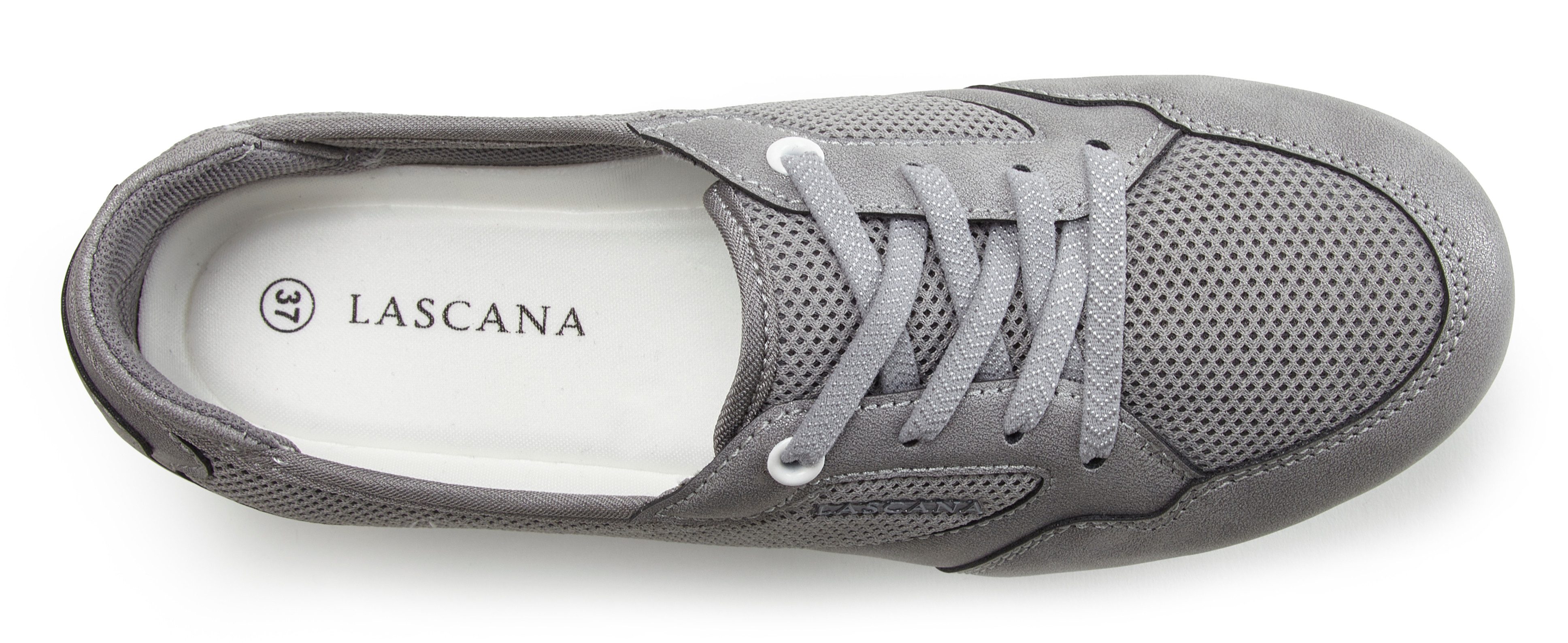 Lascana Sneakers Vrijetijdsschoen, lage schoen, Vrijetijdsschoen, lage schoen in modieuze mesh-look VEGAN