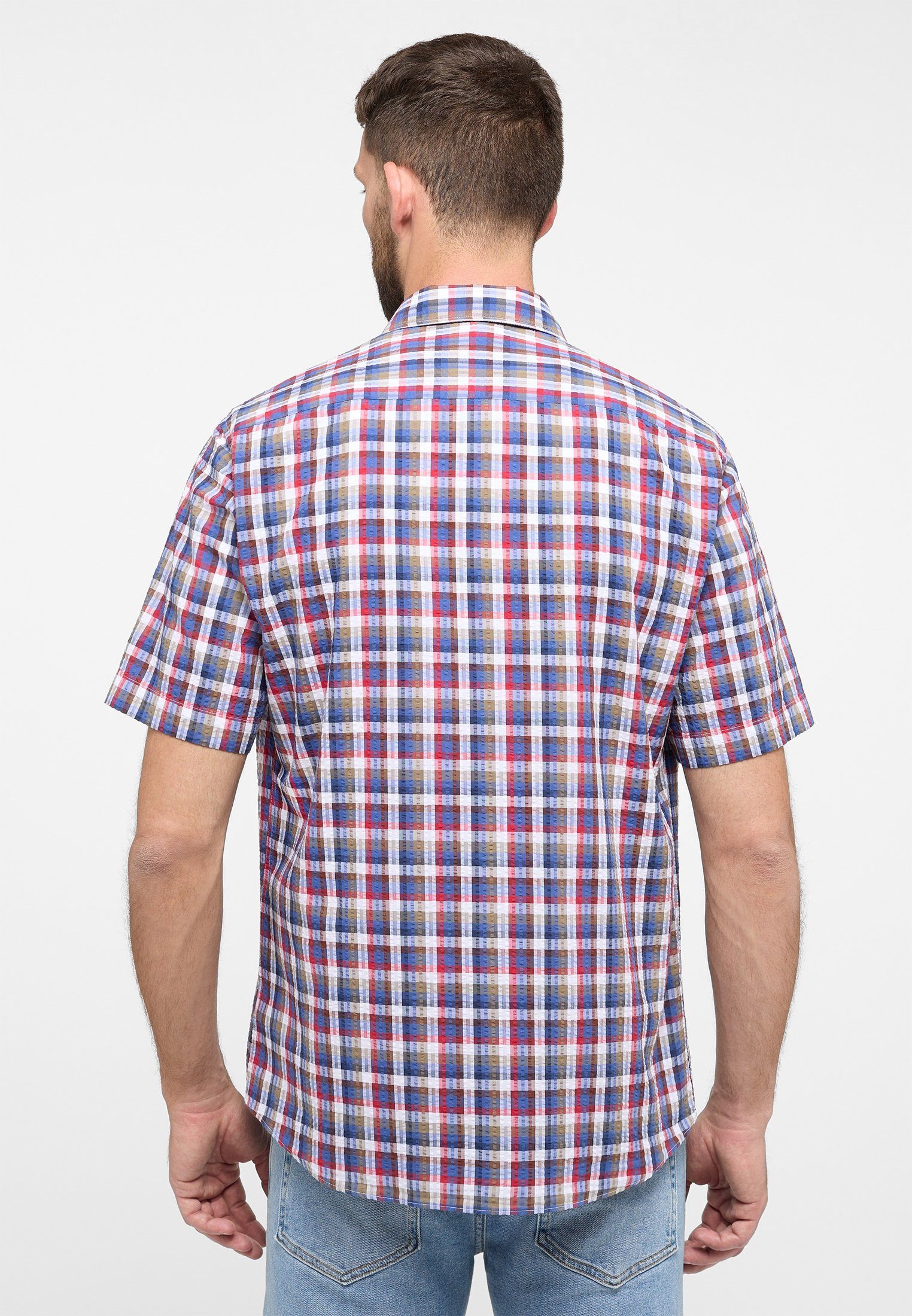 Eterna Overhemd met korte mouwen MODERN FIT EASY IRON (gemakkelijk te strijken)
