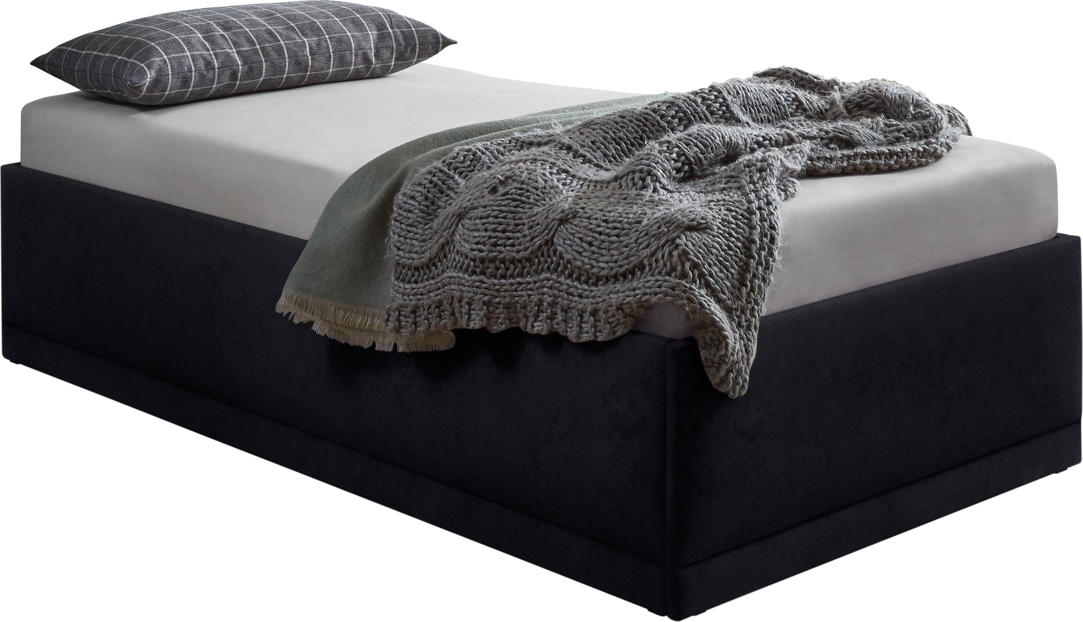 Westfalia Polsterbetten Gestoffeerd bed Texel Comforthoogte met sierkussen, bedkist bij uitvoering met matras