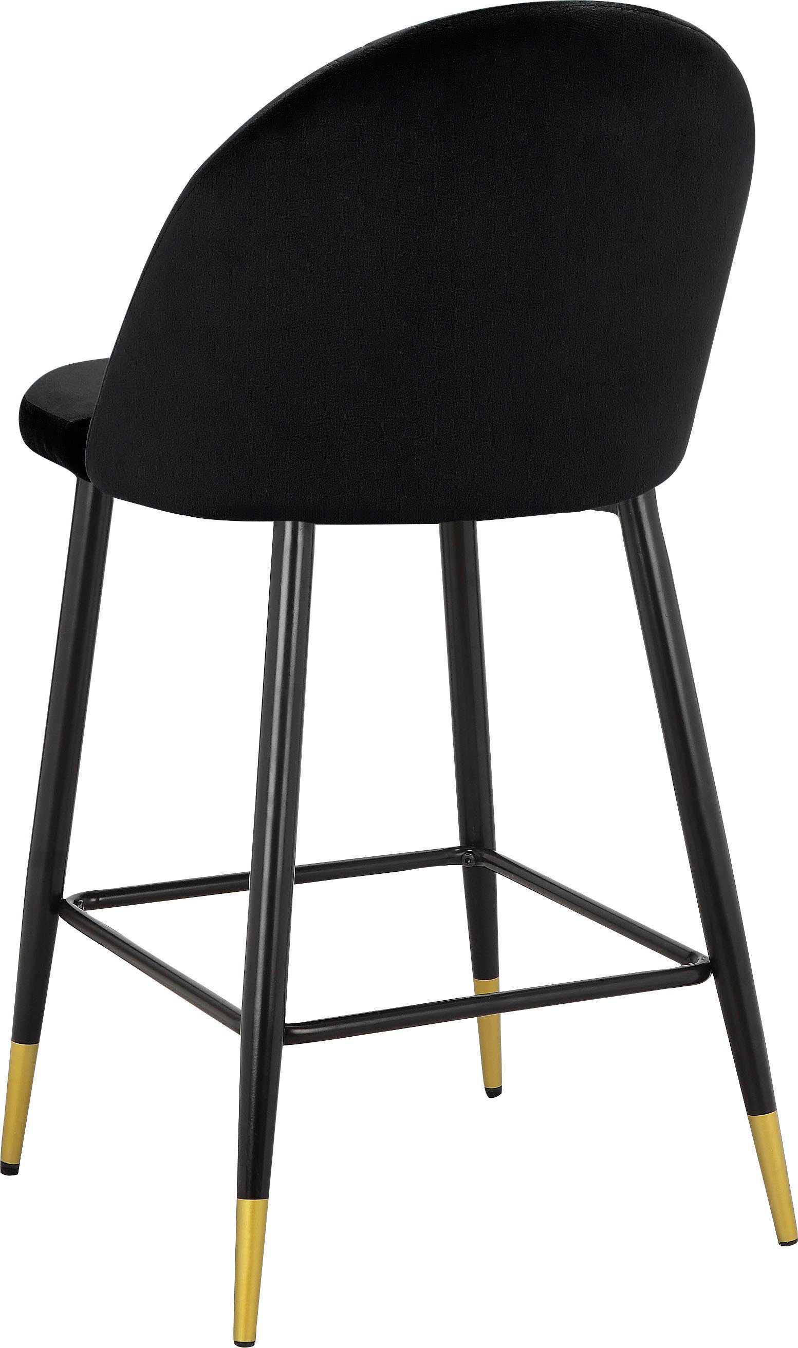 Leonique Bistrostoel Embrosse met zacht verdikte zitting en rugleuning, in mooie veloursstof, zithoogte 65 cm