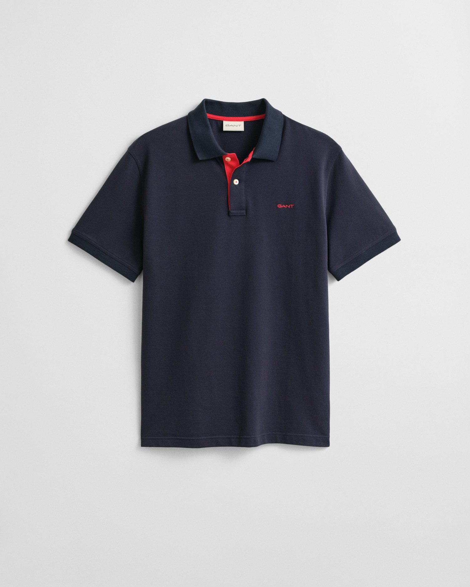 Gant Poloshirt REG CONTRAST PIQUE SS RUGGER met contrastkleurige inzetten