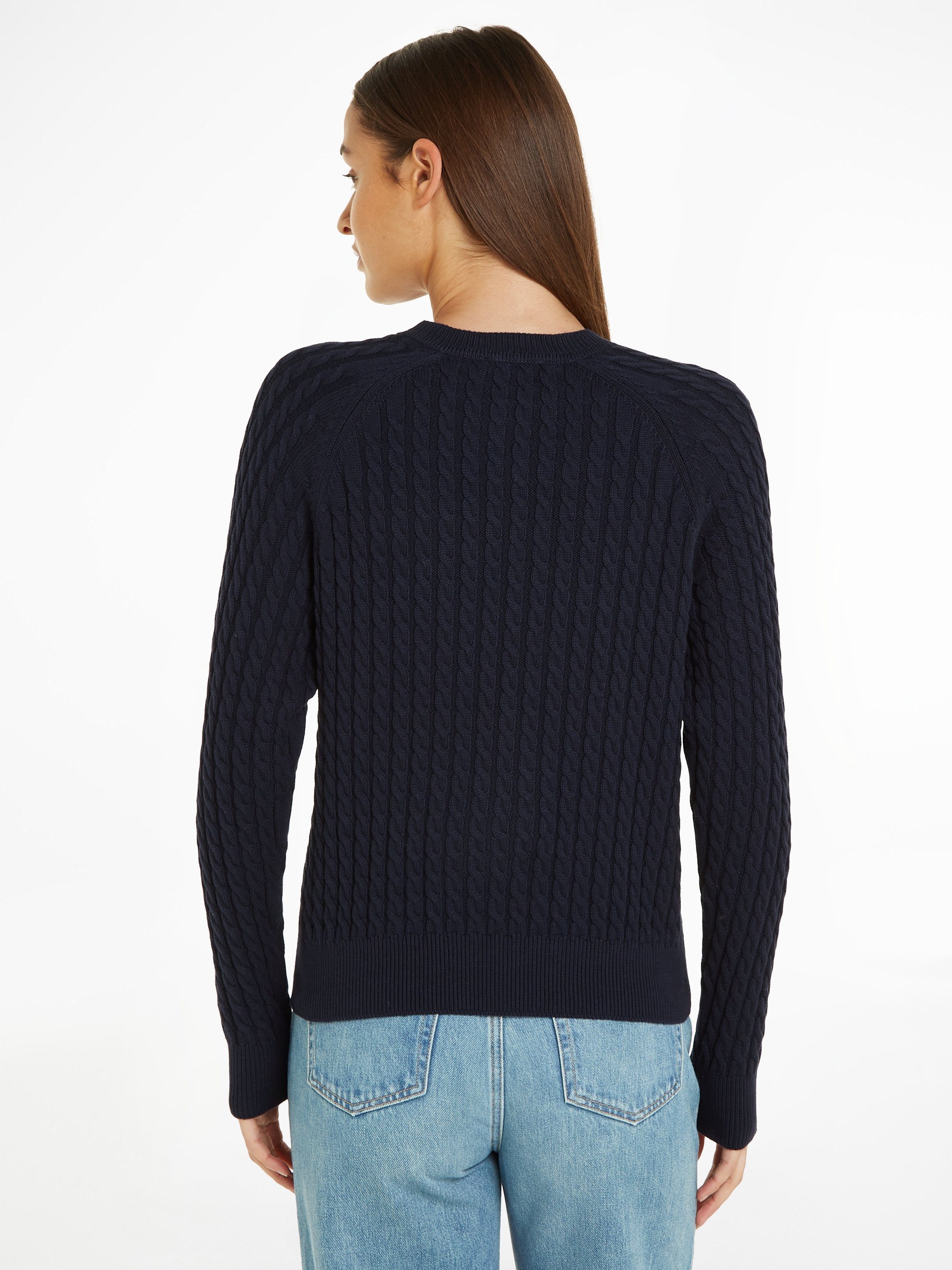 Tommy Hilfiger Trui met ronde hals CO CABLE C-NK SWEATER