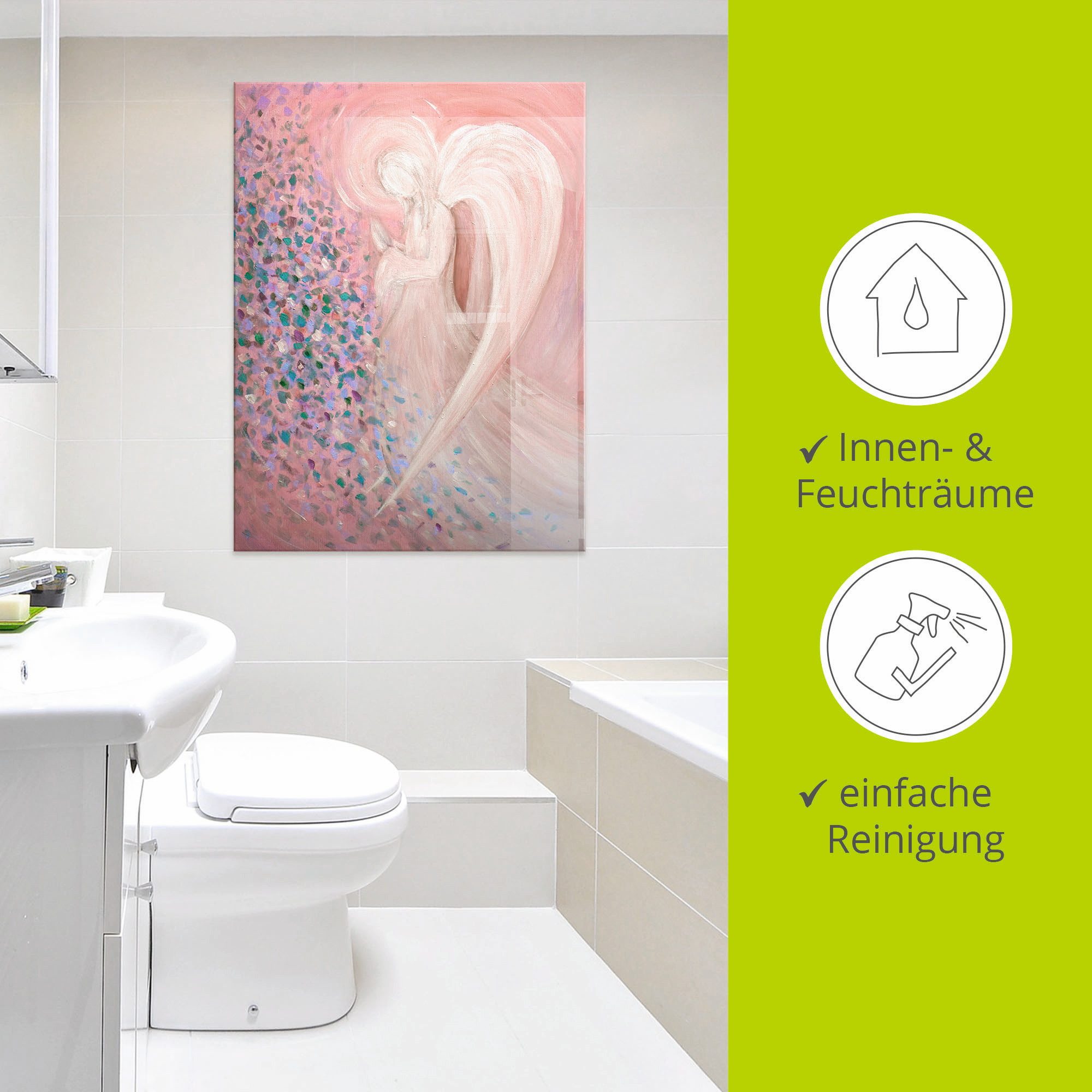 Artland Print op glas Engelbeeld - pastel in verschillende maten