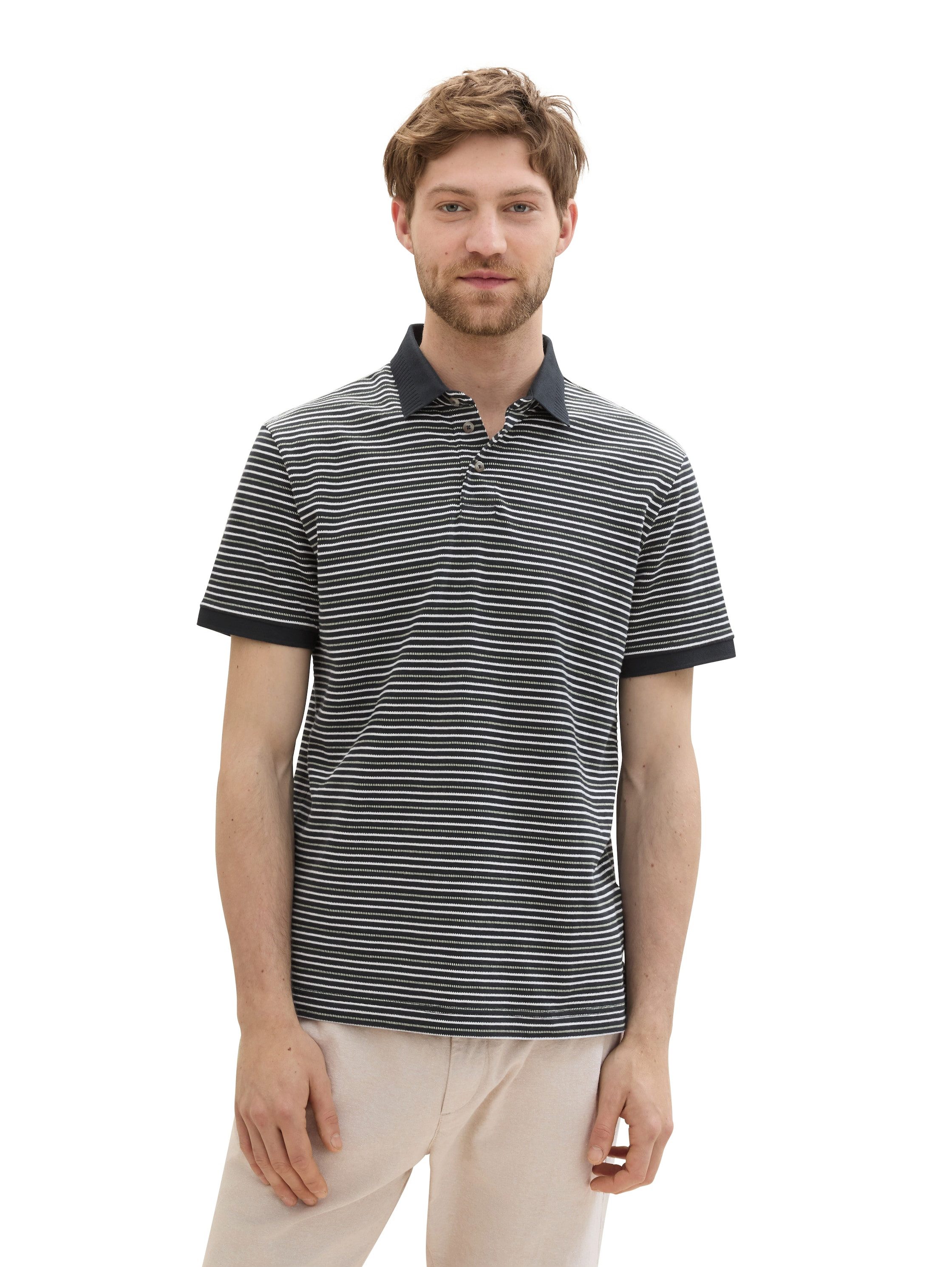 Tom Tailor Poloshirt in streep-look