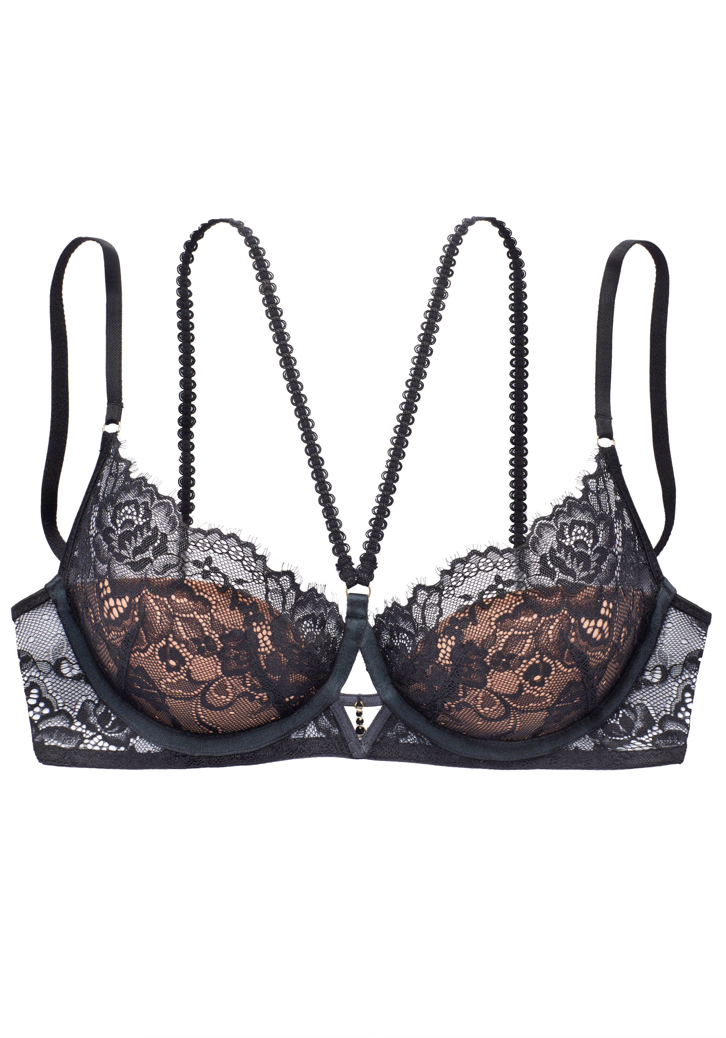 Lascana Push-up-bh met verleidelijk sierlint en cut-out sexy lingerie