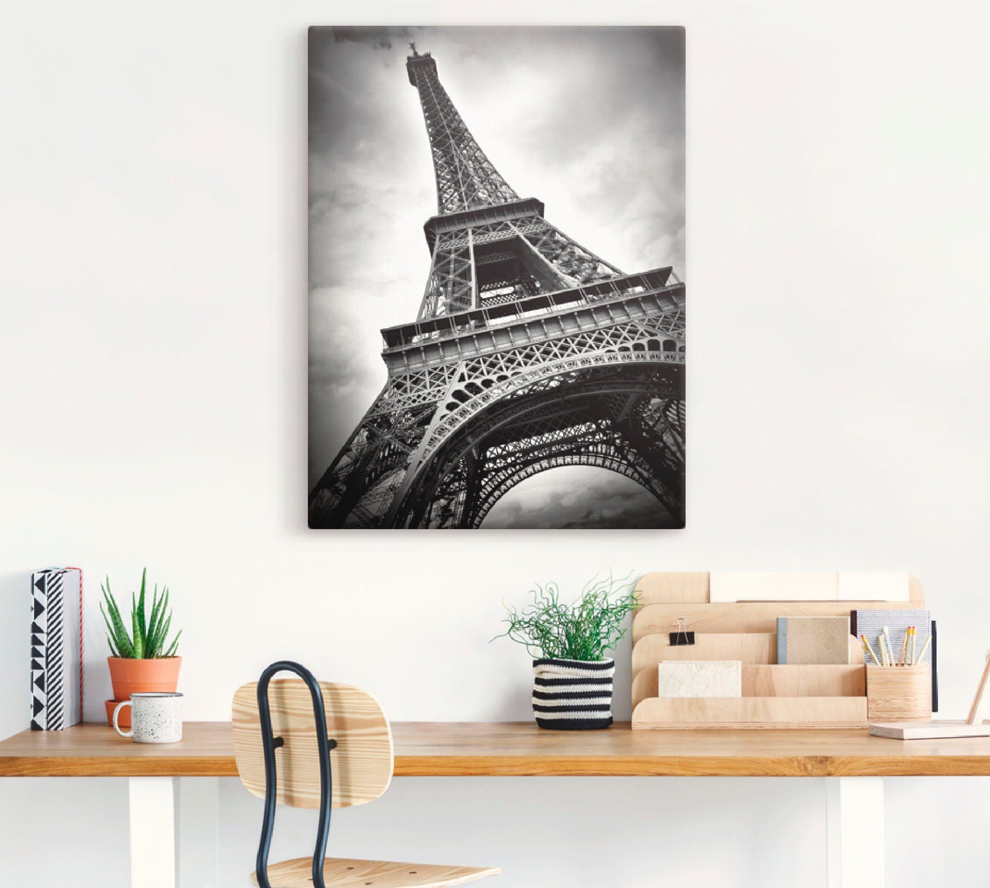 Artland Artprint Eiffeltoren Parijs als artprint op linnen, poster in verschillende formaten maten