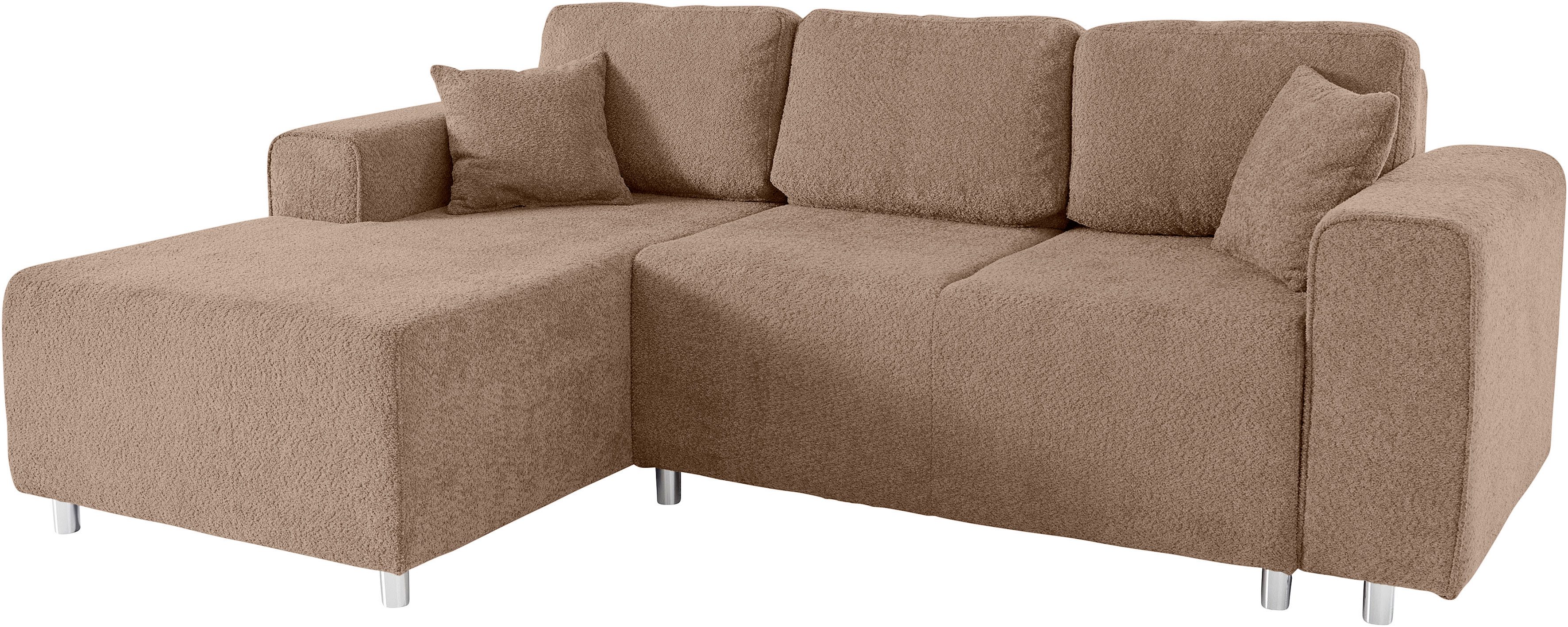 Guido Maria Kretschmer Home&Living Hoekbank Györ L-vorm, optioneel met bedfunctie en bedlade inclusief 2 sierkussens