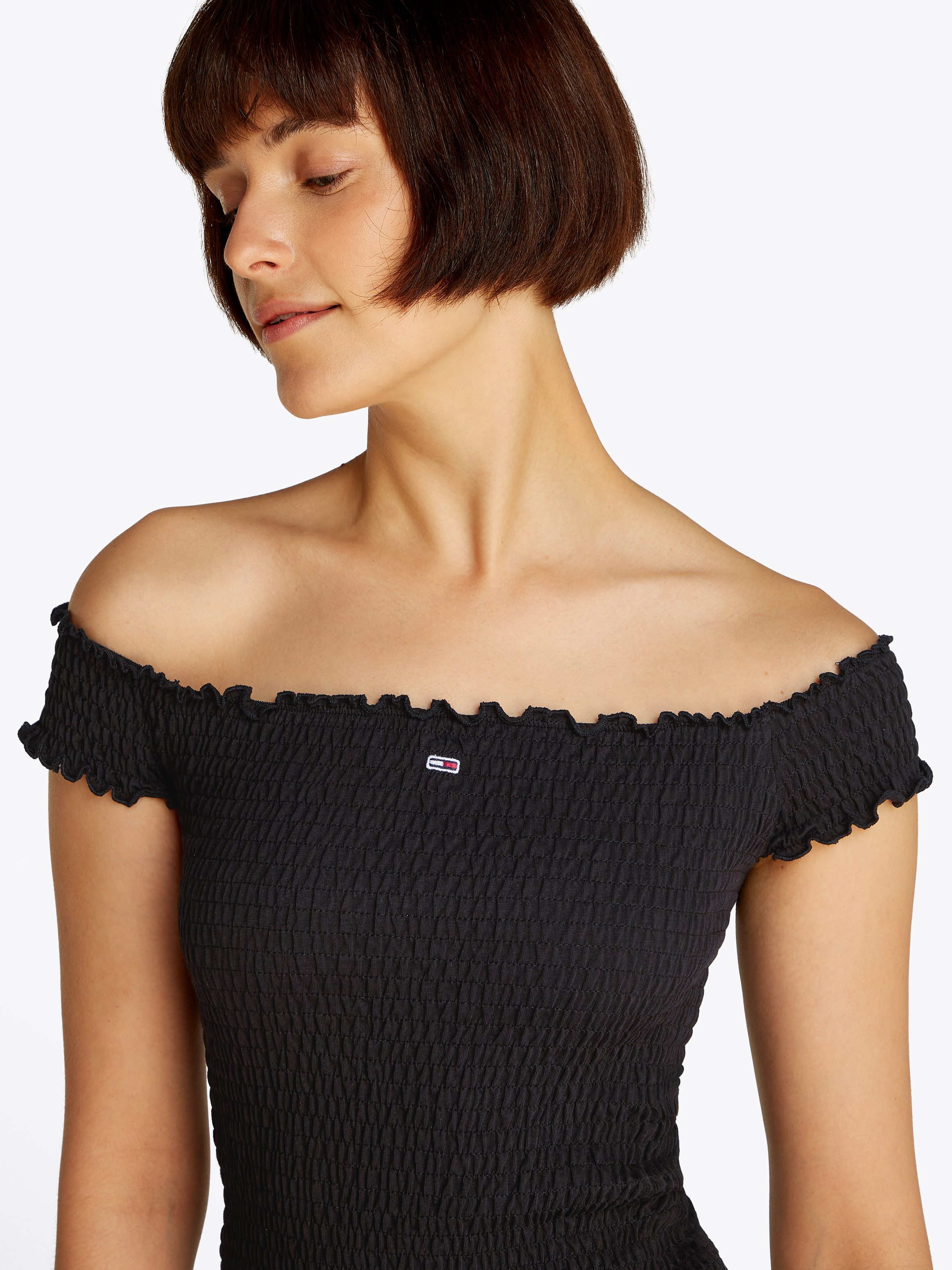 TOMMY JEANS Jerseyjurk TJW SMOCK BODYCON DRESS