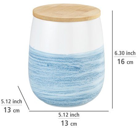 WENKO Voorraadbus Model Mala Opbergdoos voor voorraad met aquarel-decor, luchtdichte deksel (1-delig)