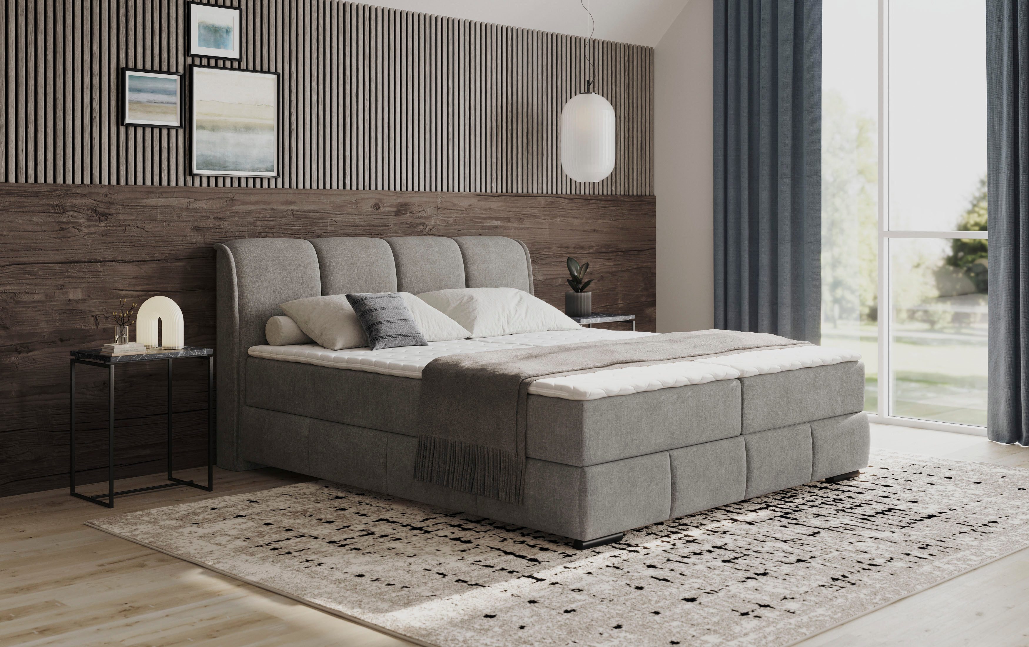 INOSIGN Boxspring Bethany met bedkist, incl. matras Topmatras en sierkussen, in verschillende hardheden beschikbaar