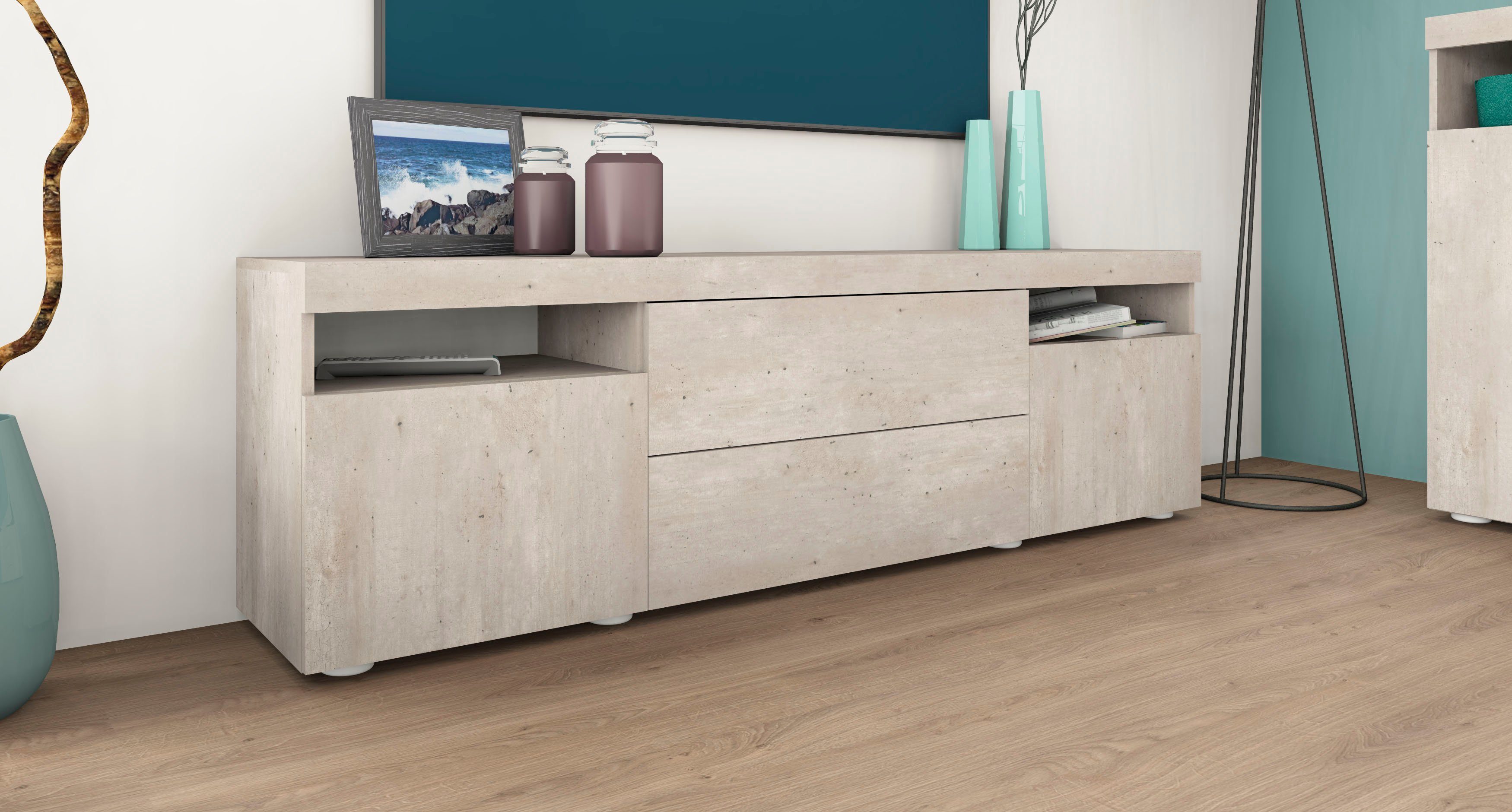 borchardt Möbel Tv-meubel Kaapstad Breedte 166 cm