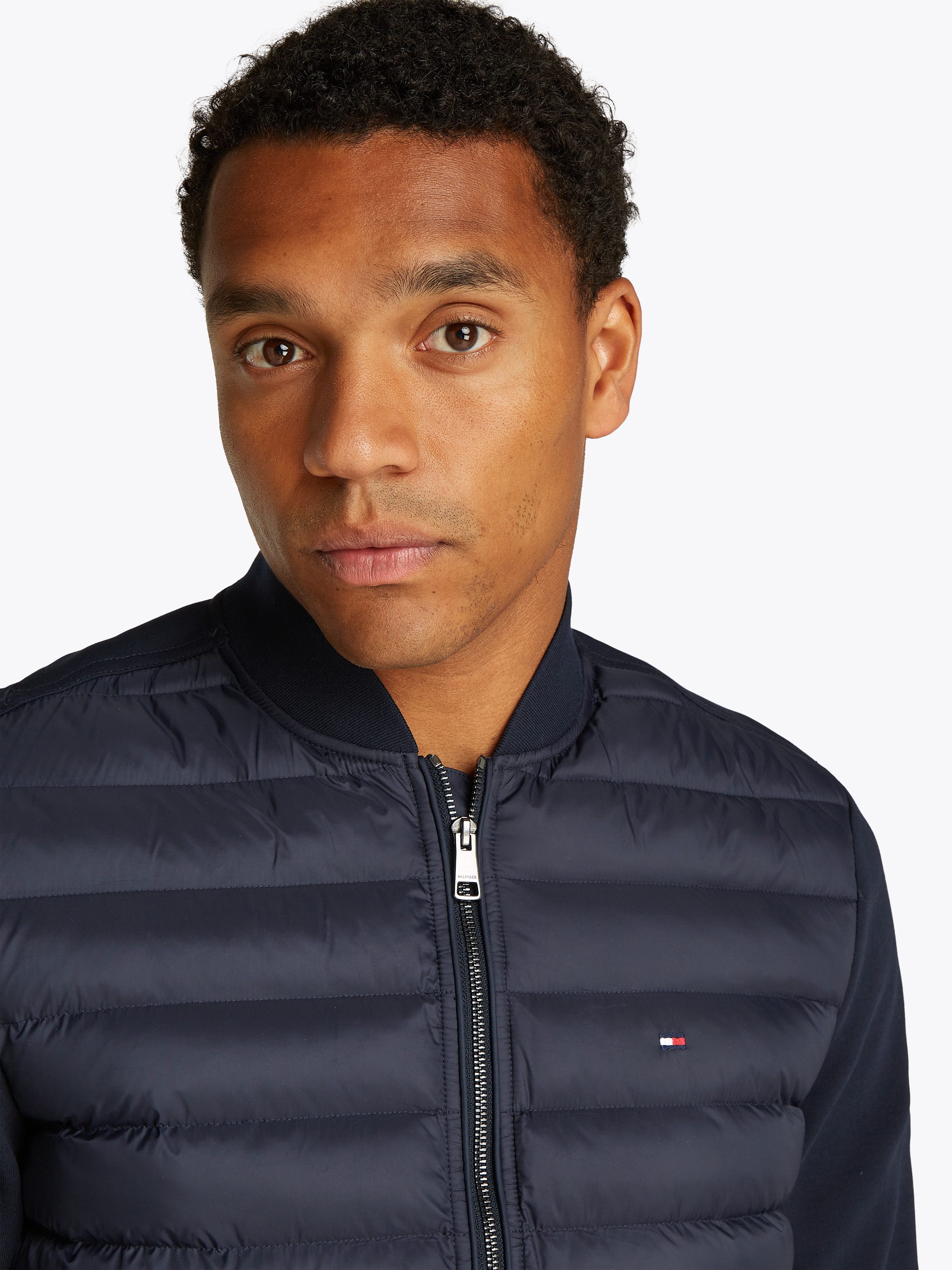 Tommy Hilfiger Sweatvest MIX MEDIA BOMBER met gestikte inzet