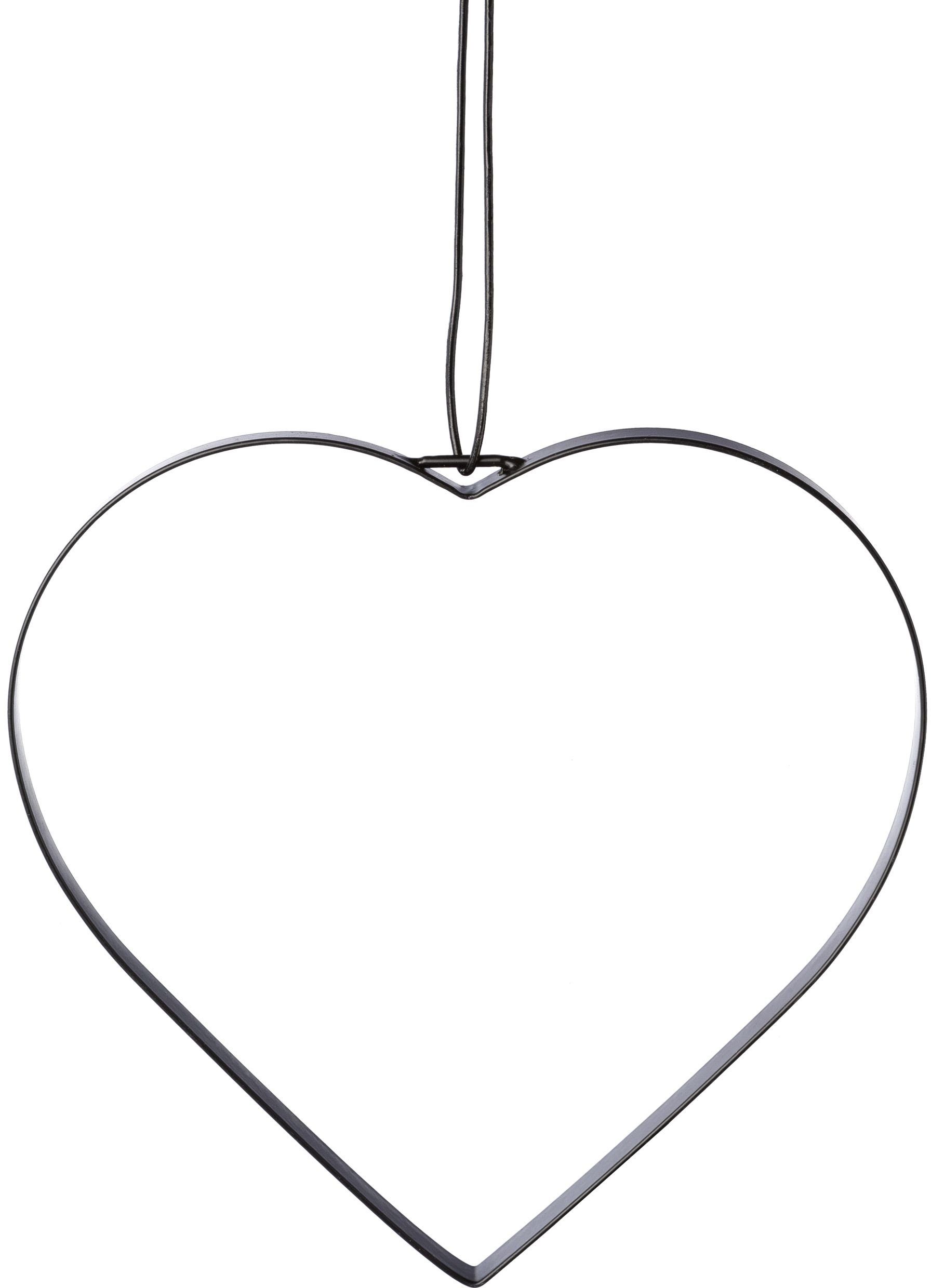 Creativ deco Sierhanger Hart Metalen ring met hoogwaardig lederen band (4 stuks)
