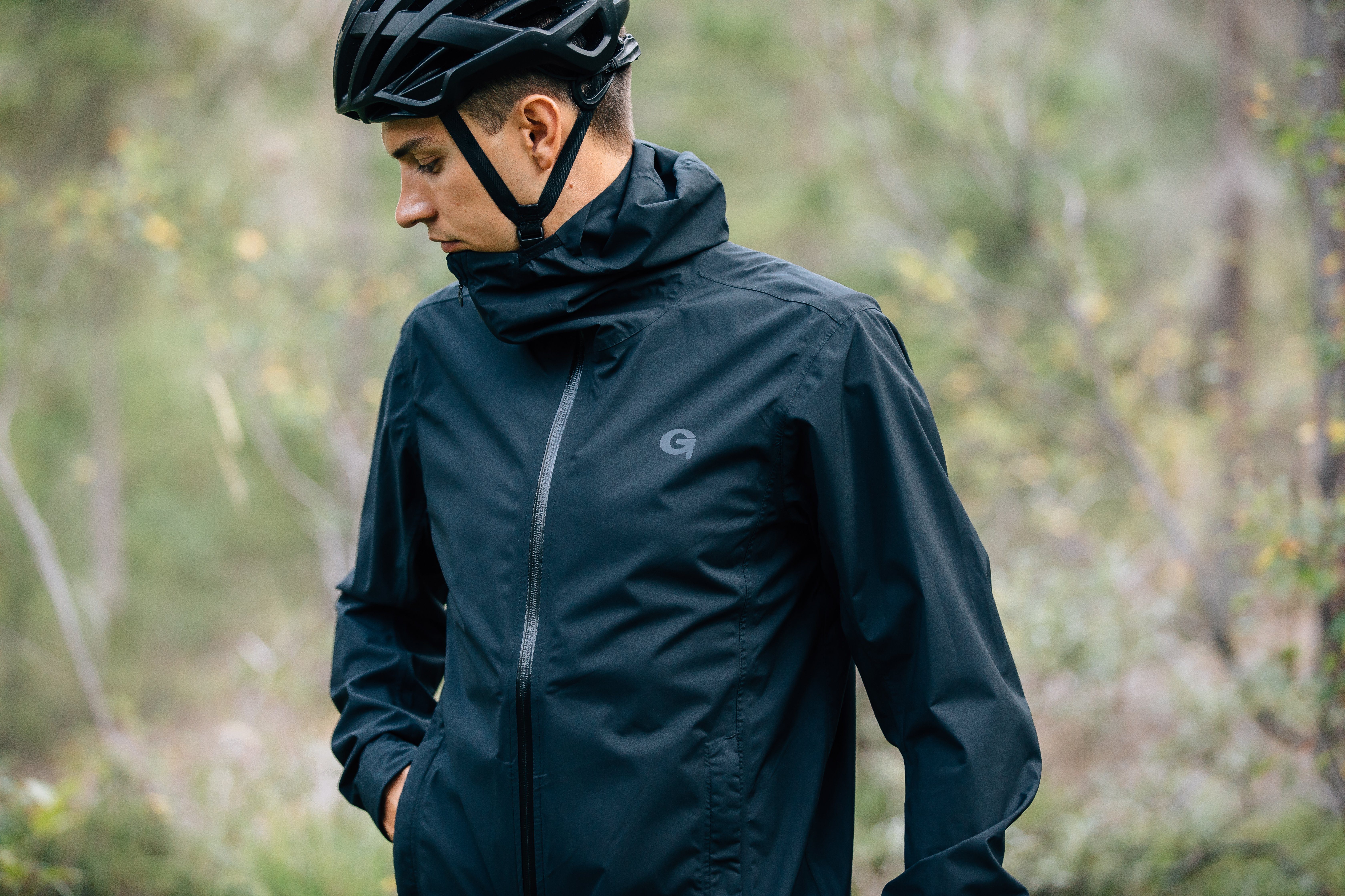 Gonso Fietsjack Save Jacket Trail M Herenregenjack wind- en waterdicht, fietsjack met capuchon