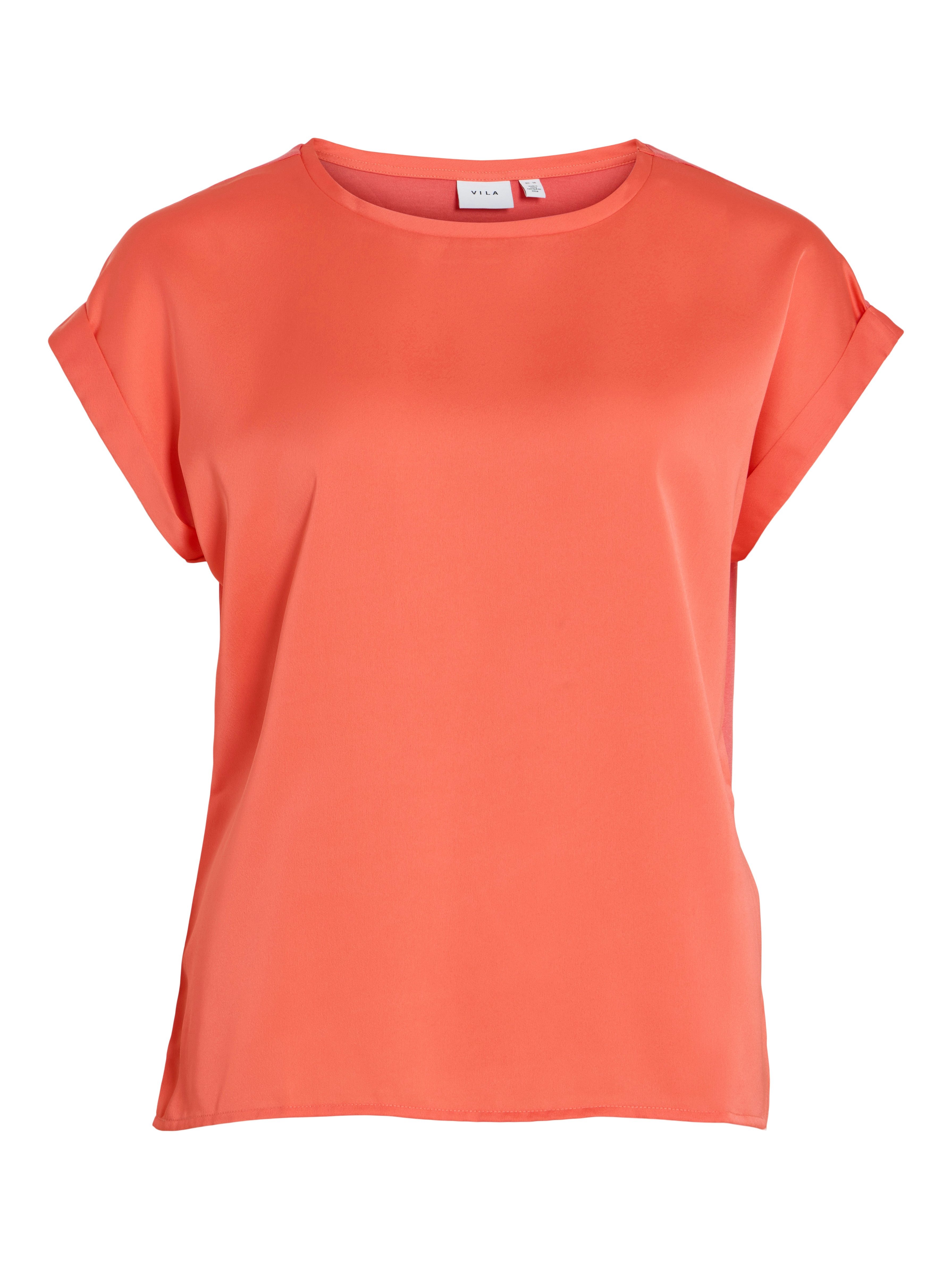 Vila Shirt met korte mouwen VIELLETTE S S SATIN TOP NOOS