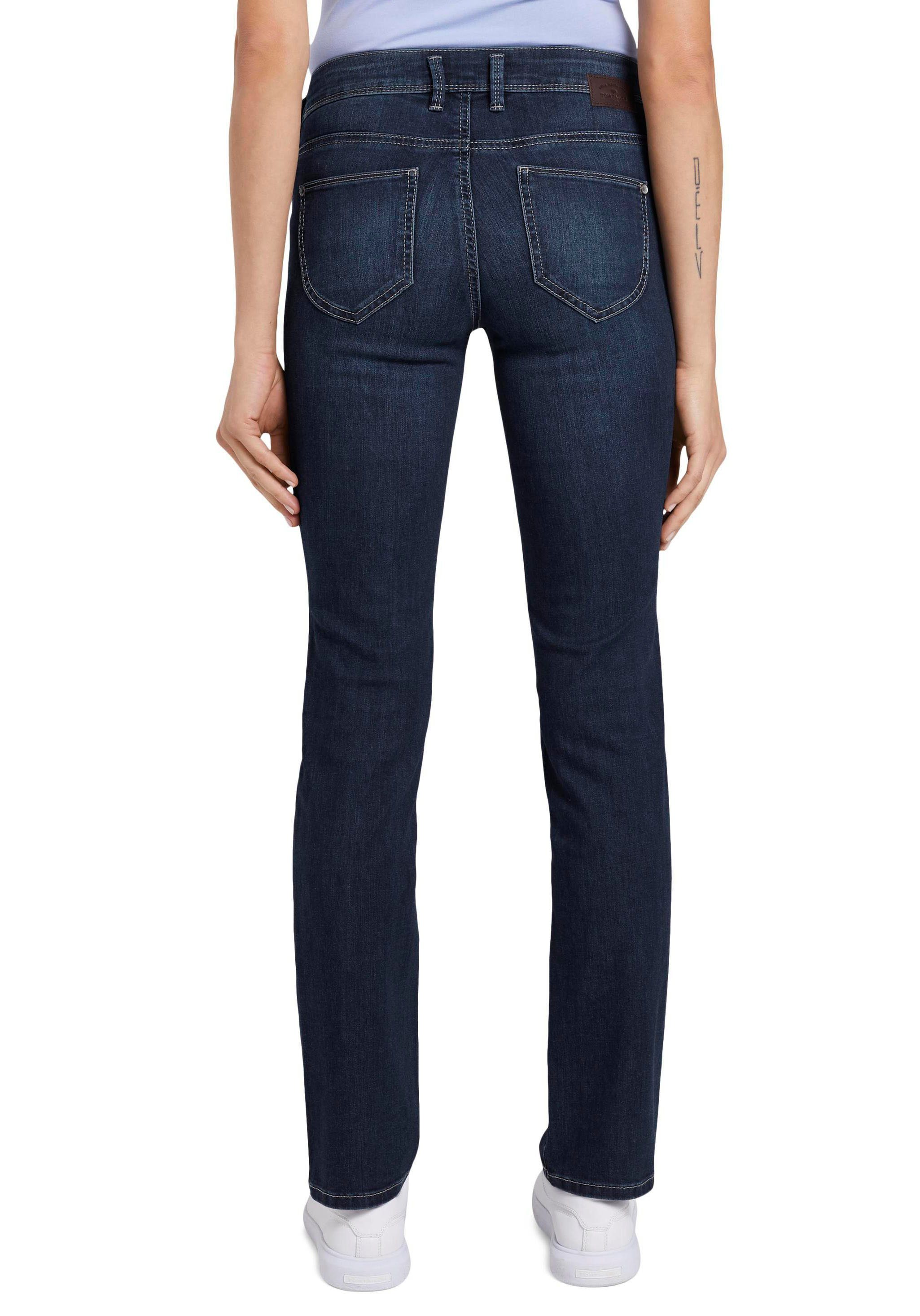 Tom Tailor Rechte jeans Alexa straight met contrasterende stiksels