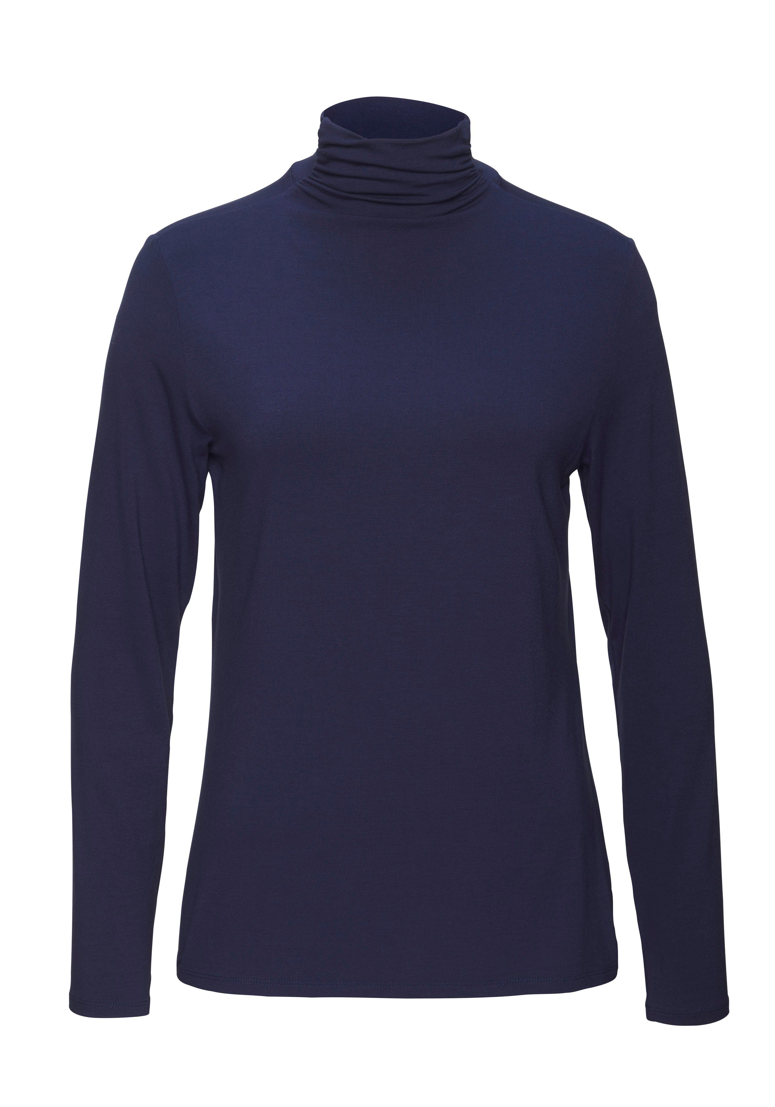 Lascana Shirt met staande kraag Van zachte viscose-stretch van zachte viscosekwaliteit (Set van 2)