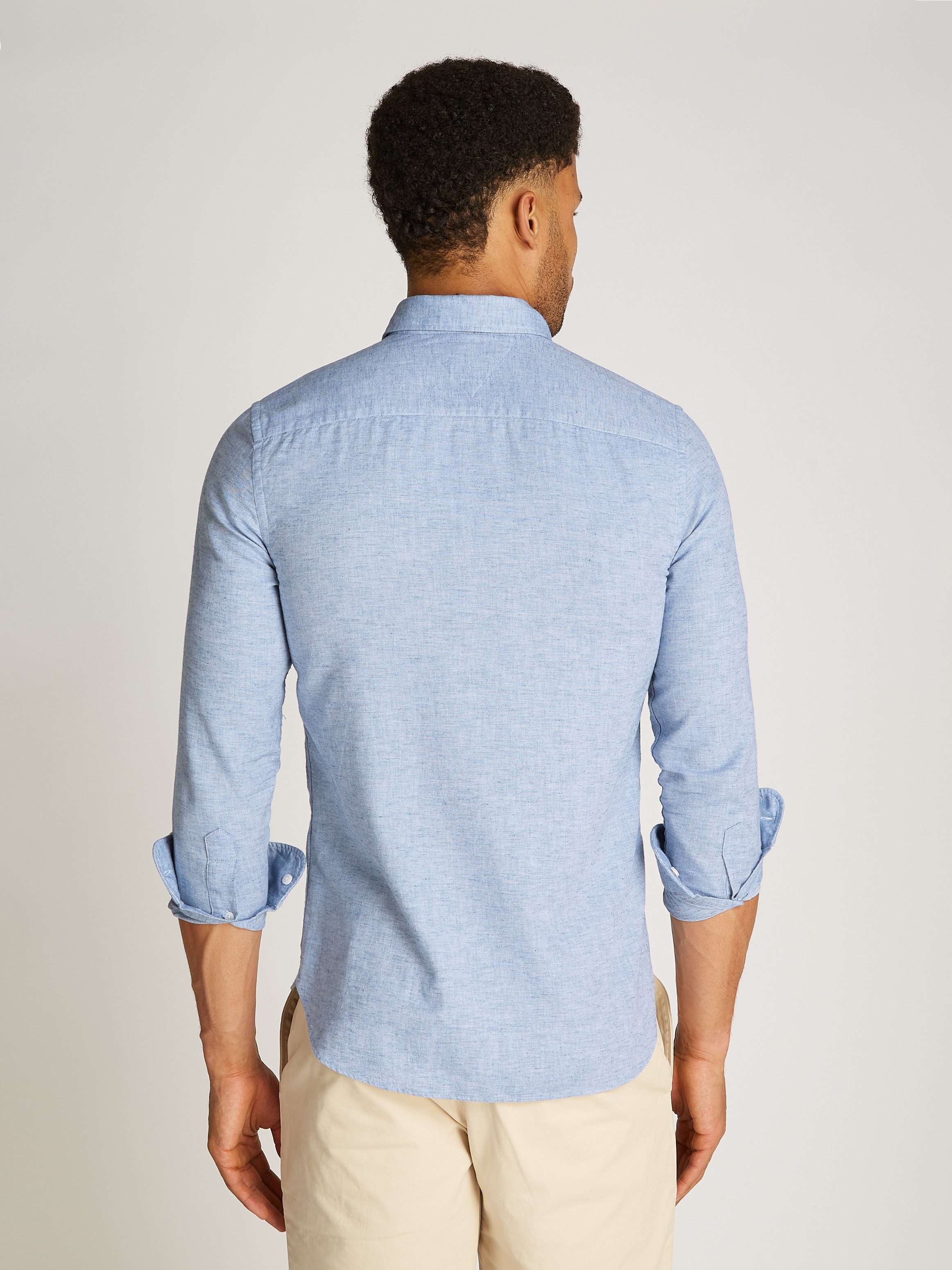 Tommy Hilfiger Overhemd met lange mouwen BRUSHED LINEN SOLID SF SHIRT